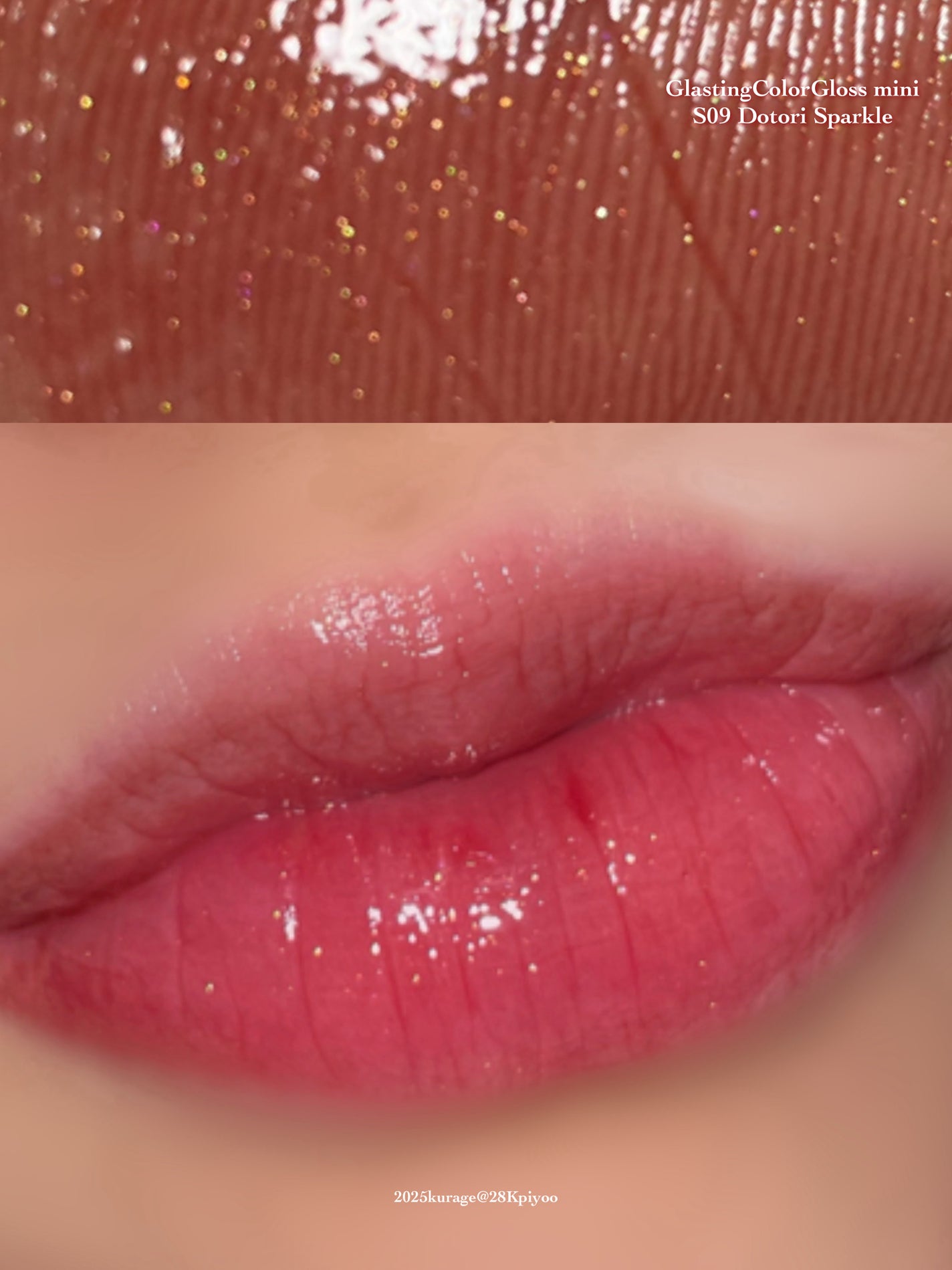 グラスティングカラーグロス/rom&nd/リップグロスを使ったクチコミ(4枚目)