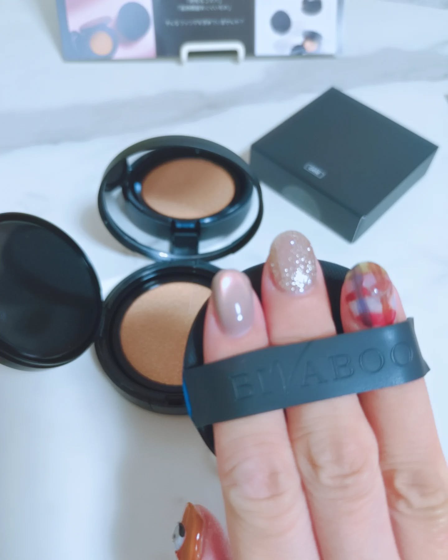 ベルベットジュエルクッション/BIVABOO/クッションファンデーションを使ったクチコミ（3枚目）