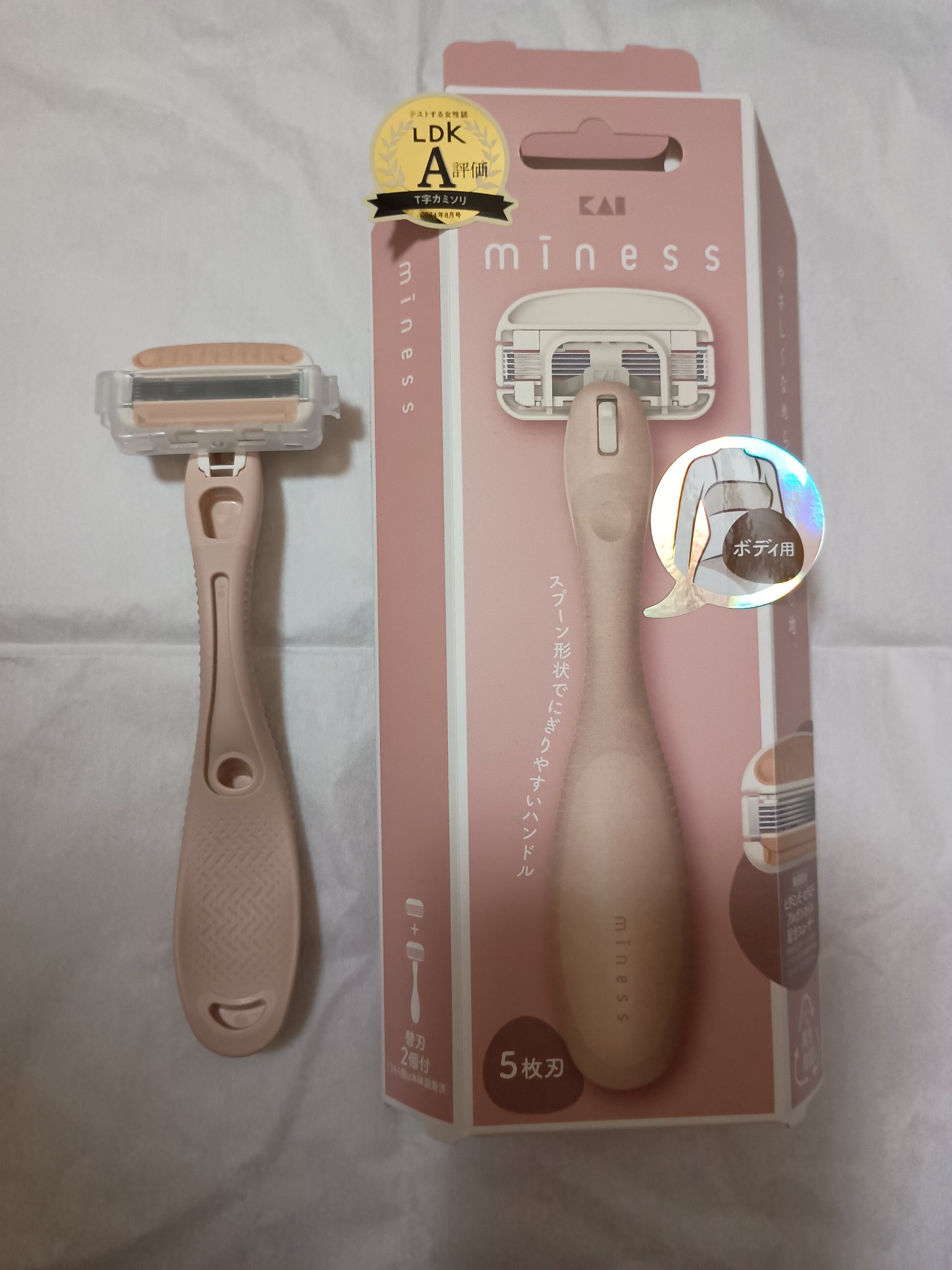 miness ボディ用カミソリ 替刃2個付/貝印/シェーバーを使ったクチコミ（1枚目）