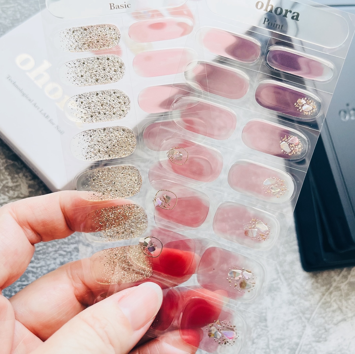 セミキュアジェルネイル（ハンド）/ohora/ネイルシールを使ったクチコミ（2枚目）