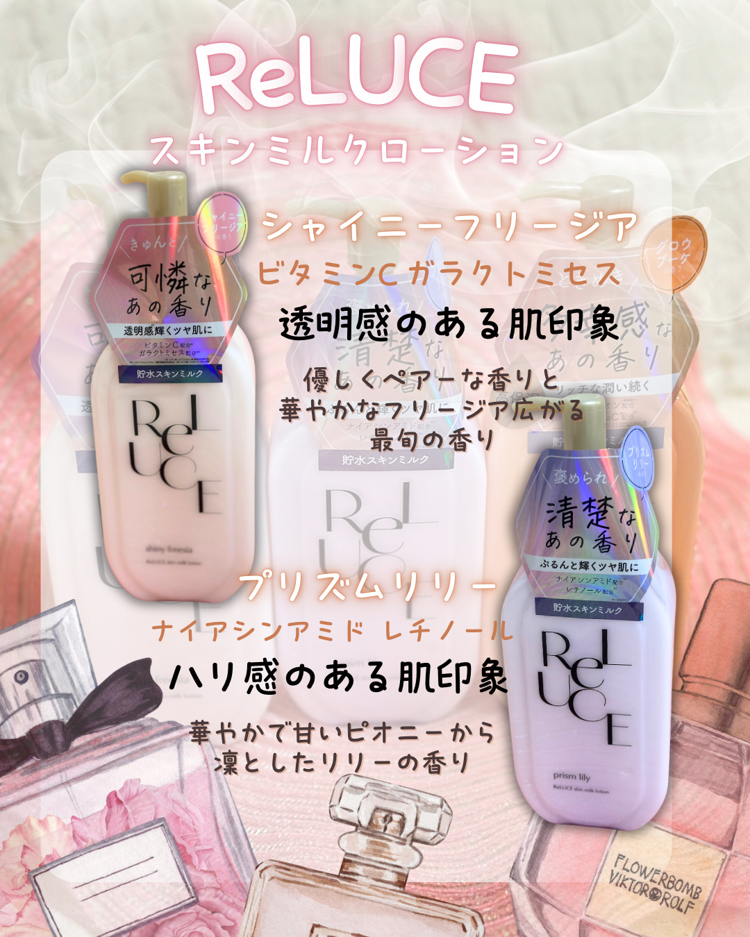 リルーチェスキンミルクローションプリズムリリー/コスメテックスローランド/ボディローションを使ったクチコミ（2枚目）