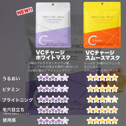 VCチャージ  ホワイトマスク/PERFECT ONE  FOCUS/シートマスク・パックを使ったクチコミ(6枚目)