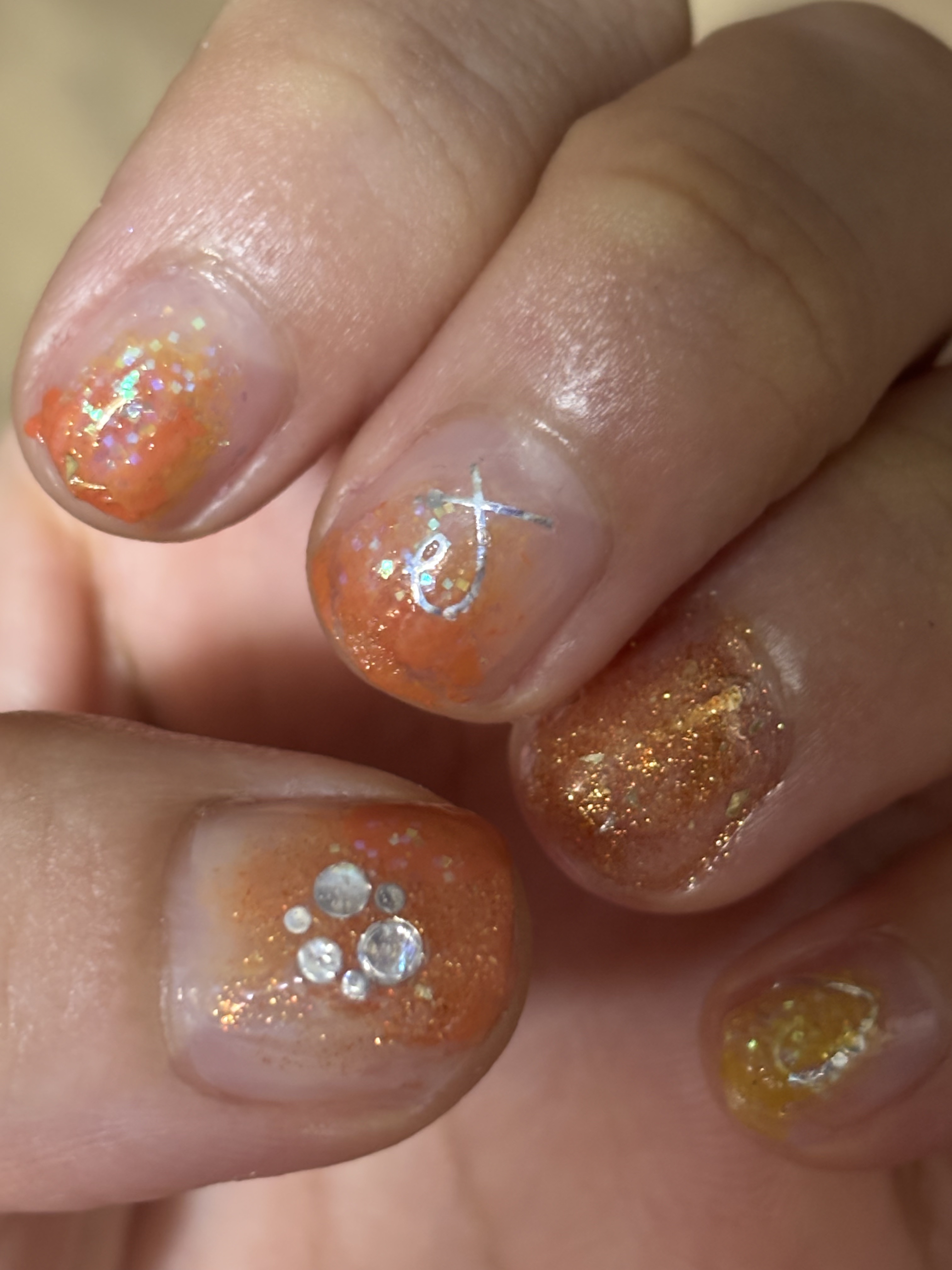 ネイル エナメル 444 オレンジ系/ちふれ/マニキュアを使ったクチコミ（1枚目）