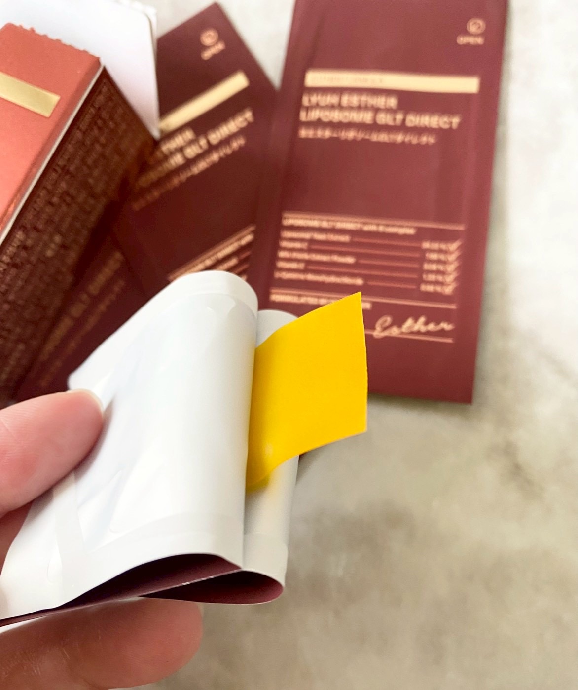 ヨエスター リポソーム GLT ダイレクト/ESTHER FORMULA/美容サプリメントを使ったクチコミ（2枚目）