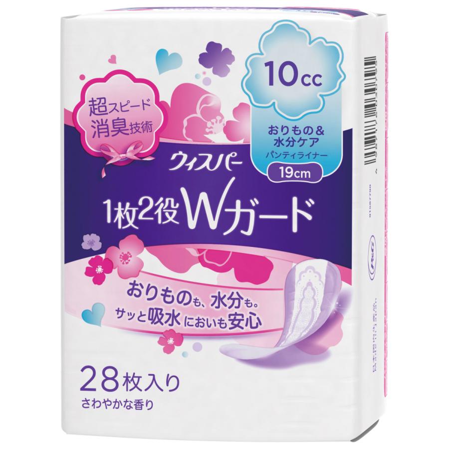 ウィスパー1枚2役Wガード さわやかな香り 10cc 28枚入り