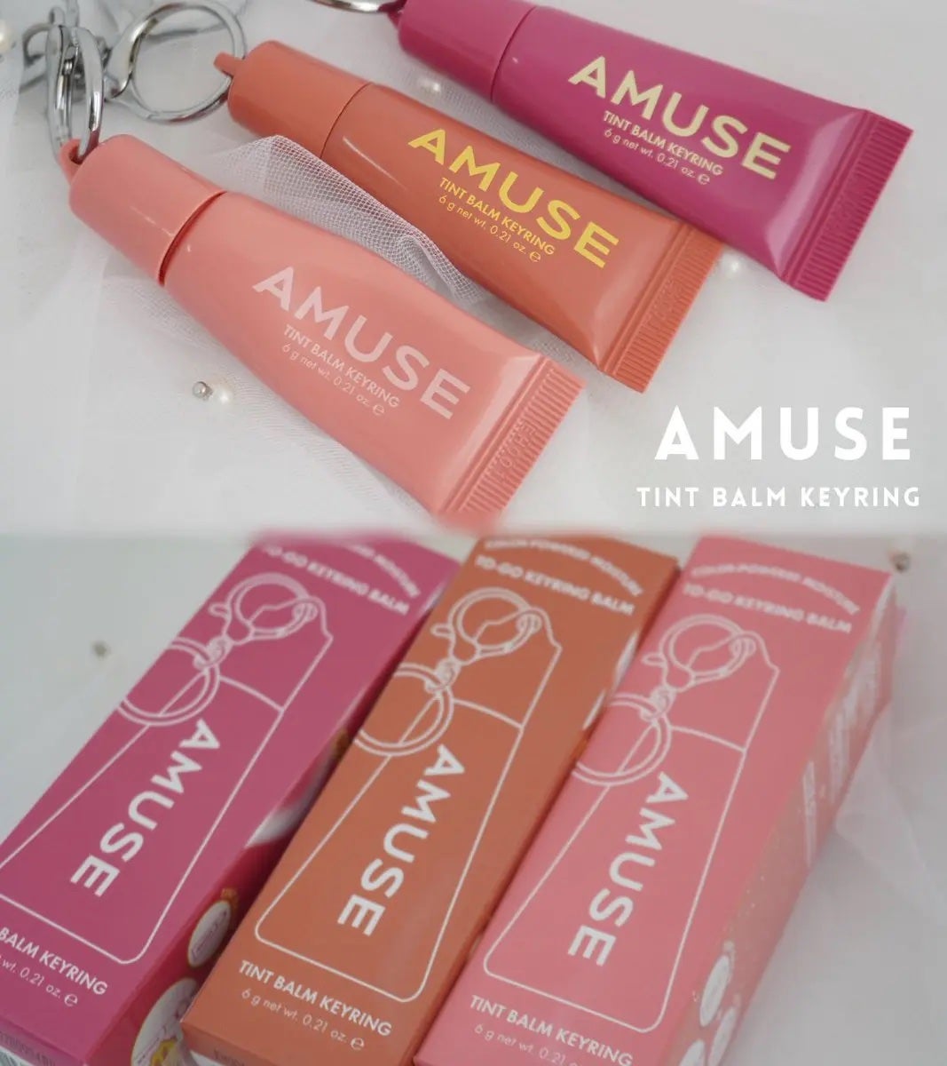 ケア/ティントバームキーリング/AMUSE/リップグロスを使ったクチコミ(1枚目)