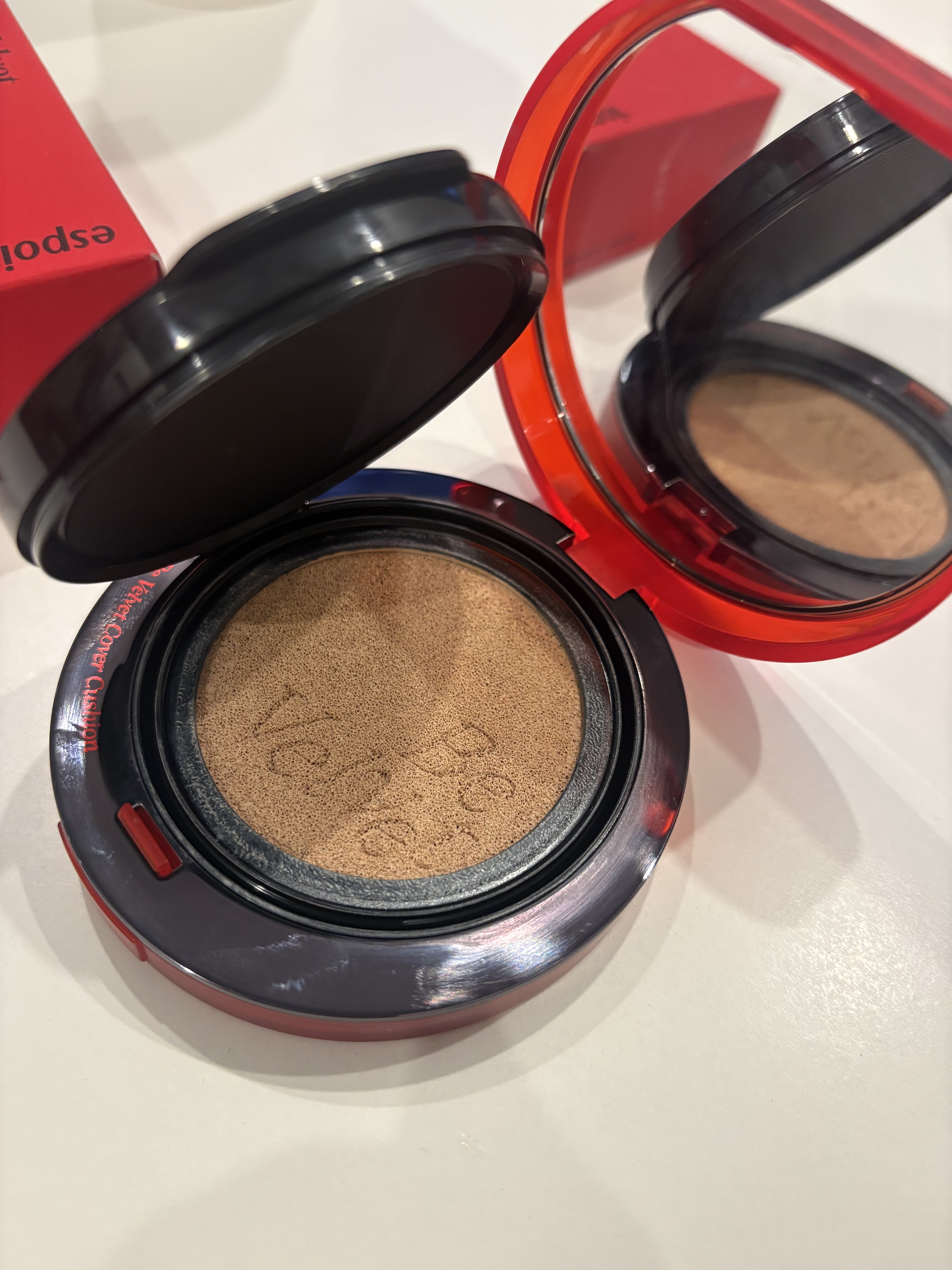 ビーベルベットカバークッション 21号アイボリー/espoir/クッションファンデーションを使ったクチコミ（2枚目）