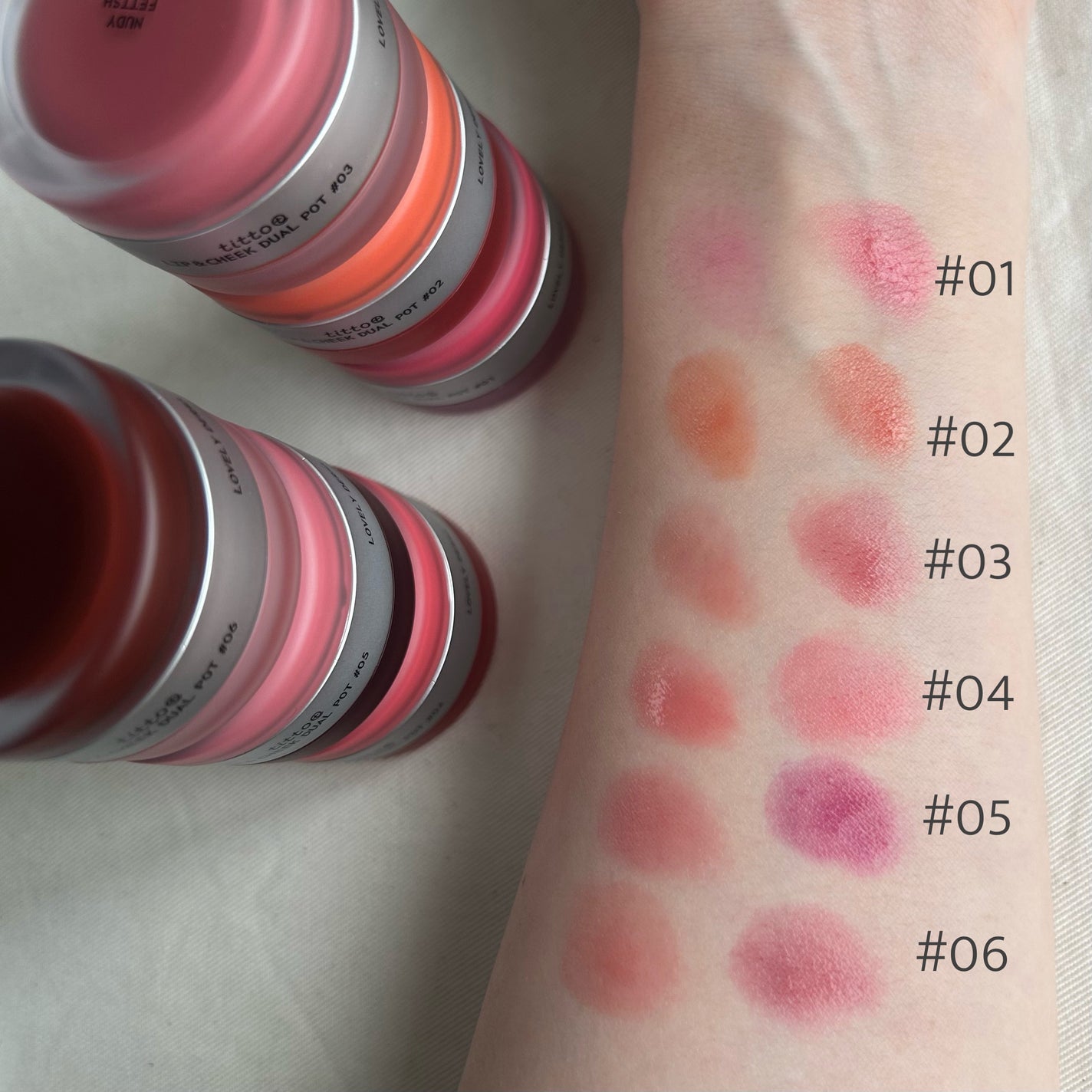 リップアンドチークデュアルポット/titto/口紅を使ったクチコミ(3枚目)