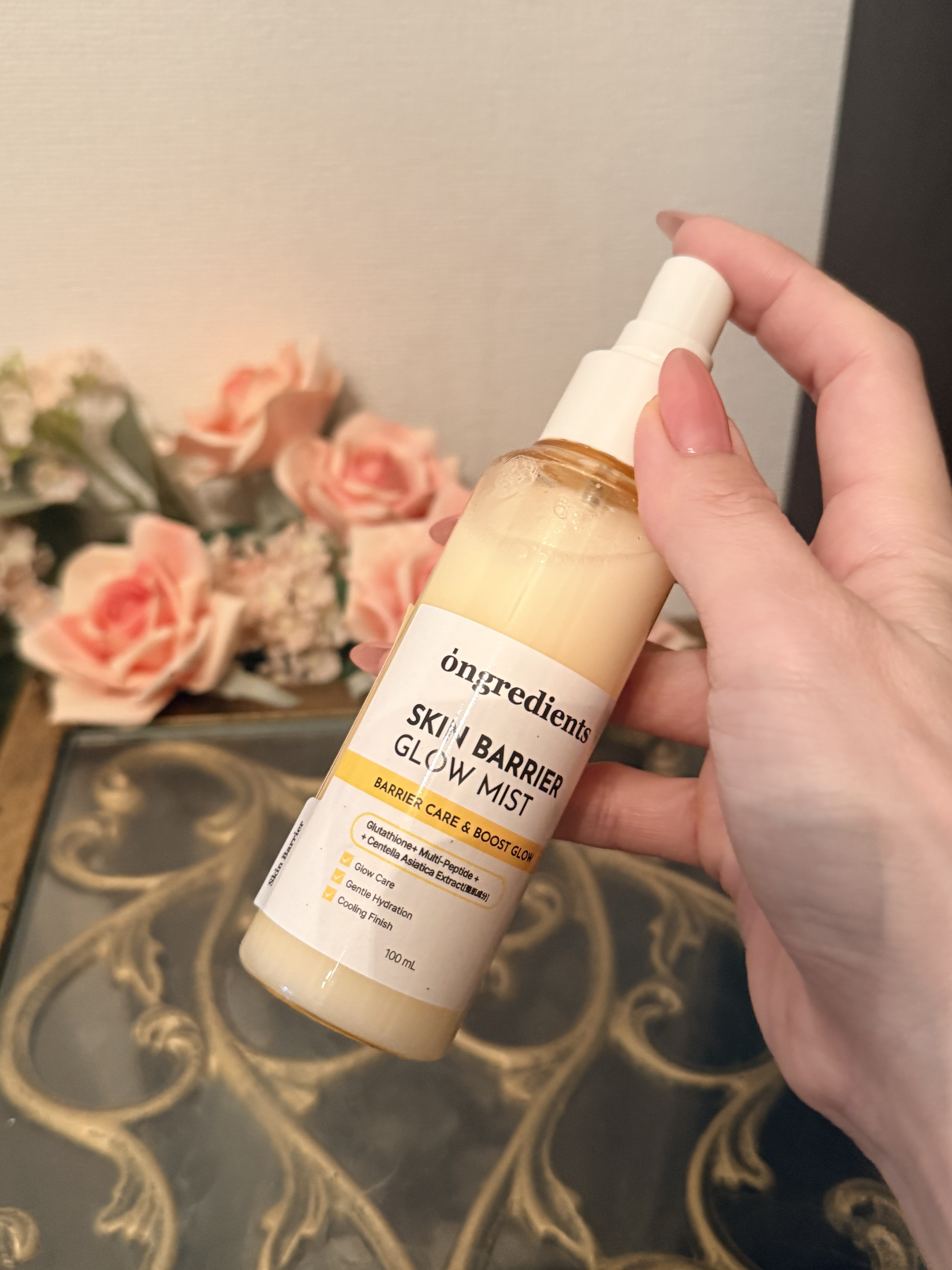 オングリディエンツ スキンバリアグローミスト/Ongredients/ミスト状化粧水を使ったクチコミ（2枚目）