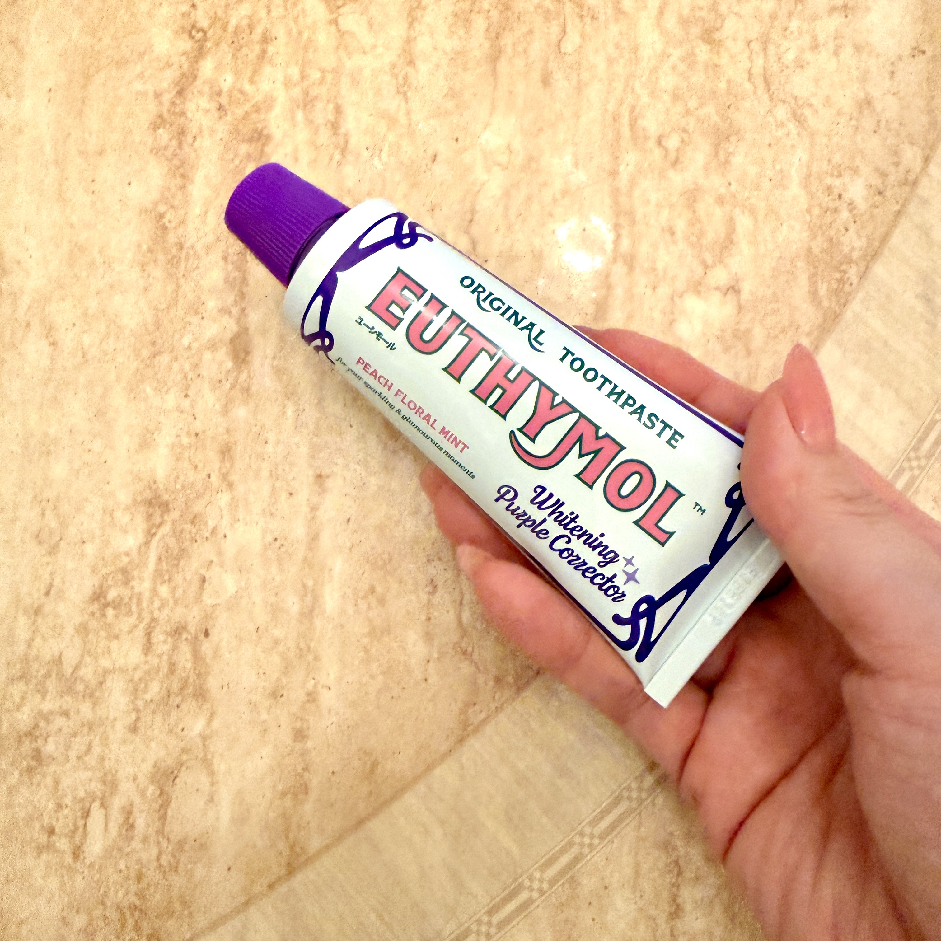 ホワイトパープル歯みがき ピーチフローラルミントの香り/EUTHYMOL/歯磨き粉を使ったクチコミ（2枚目）