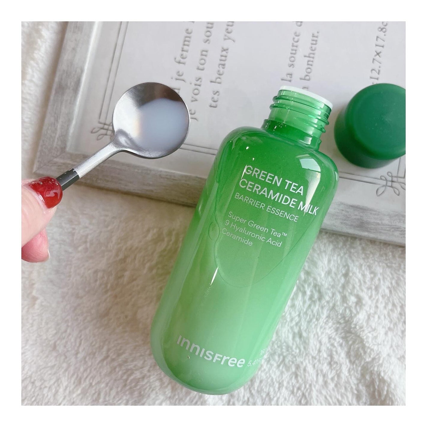 グリーンティー セラミド ミルク エッセンストナー/innisfree/化粧水を使ったクチコミ(2枚目)