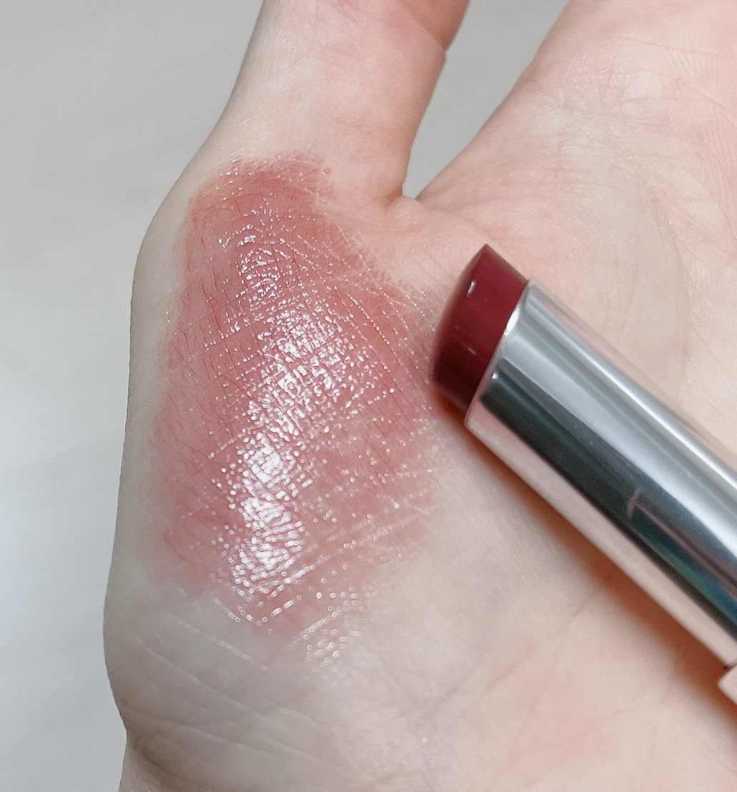 ノーウェアリップスティック バーミンググロー ＃17 ダークチェリー/espoir/口紅を使ったクチコミ（3枚目）