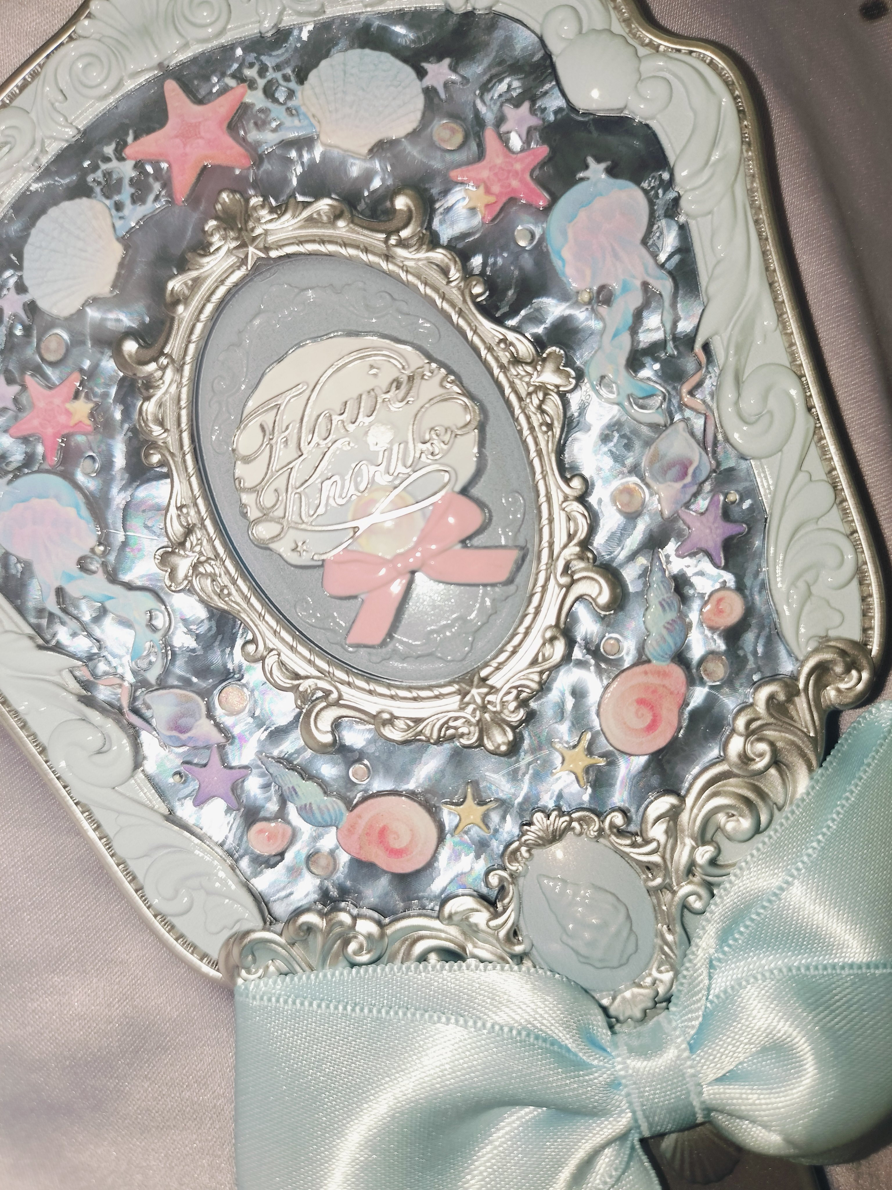 シェルズジュエルコレクション ハンドミラー ブルー/FlowerKnows/その他化粧小物を使ったクチコミ（2枚目）