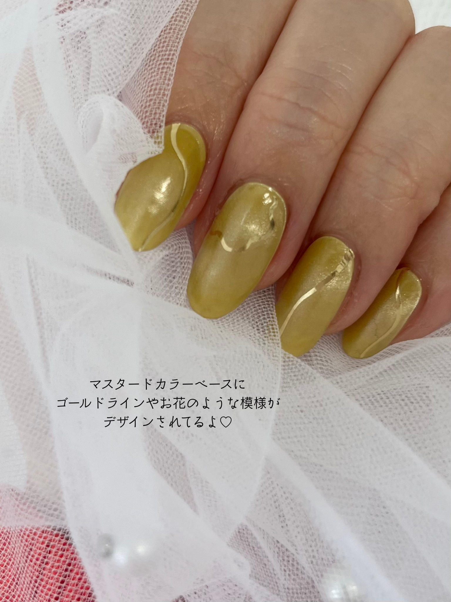 セミキュアジェルネイル（ハンド）/ohora/ネイルシールを使ったクチコミ（2枚目）