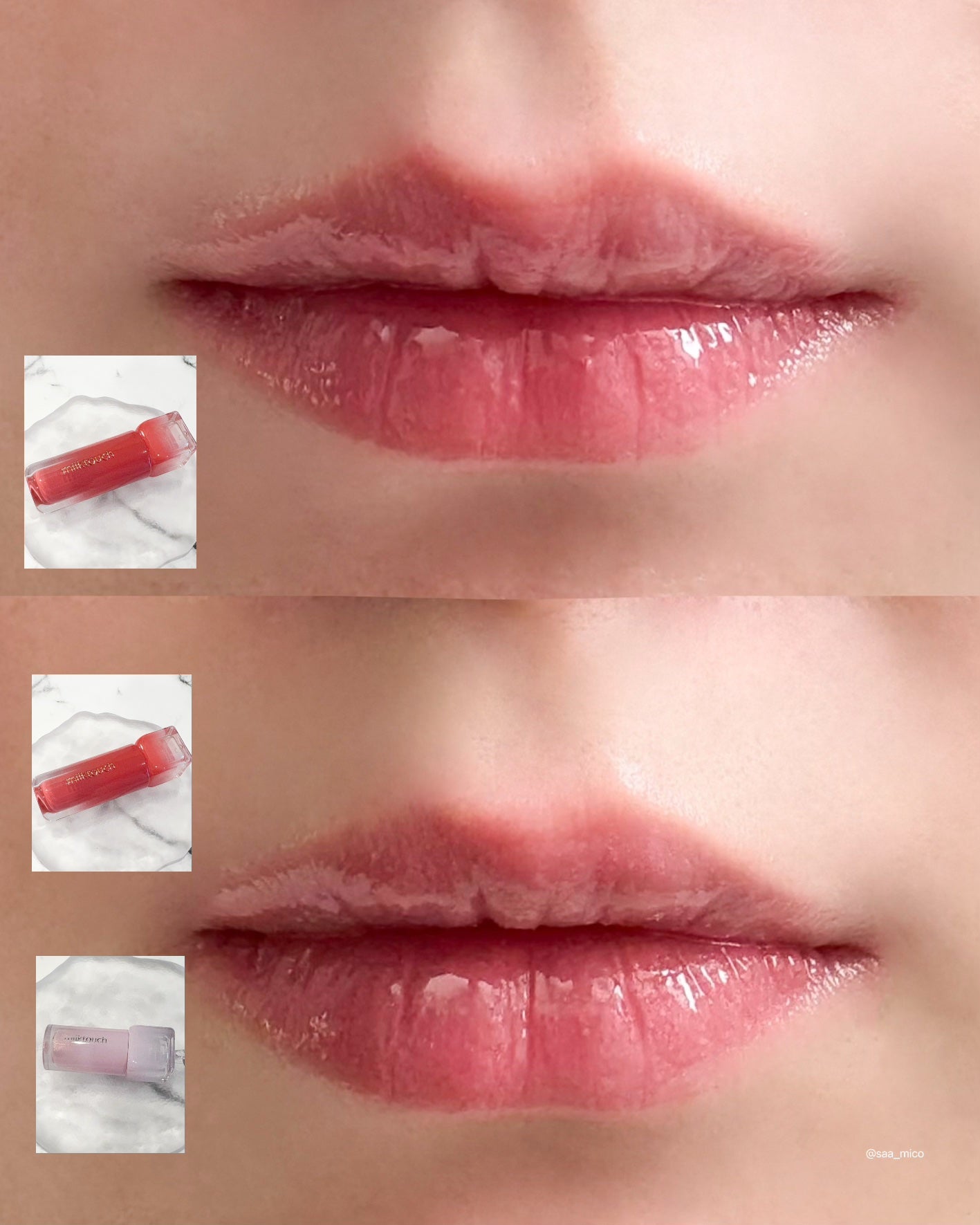 デューステインシャインデュオセット/Milk Touch/リップグロスを使ったクチコミ(4枚目)