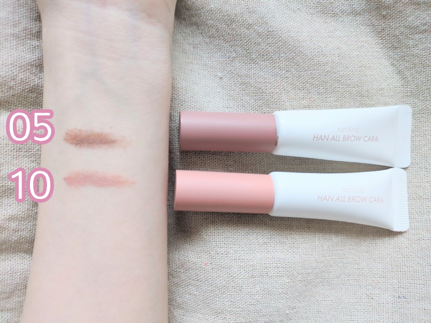 ハンオールブロウカラ/rom&nd/眉マスカラを使ったクチコミ（2枚目）