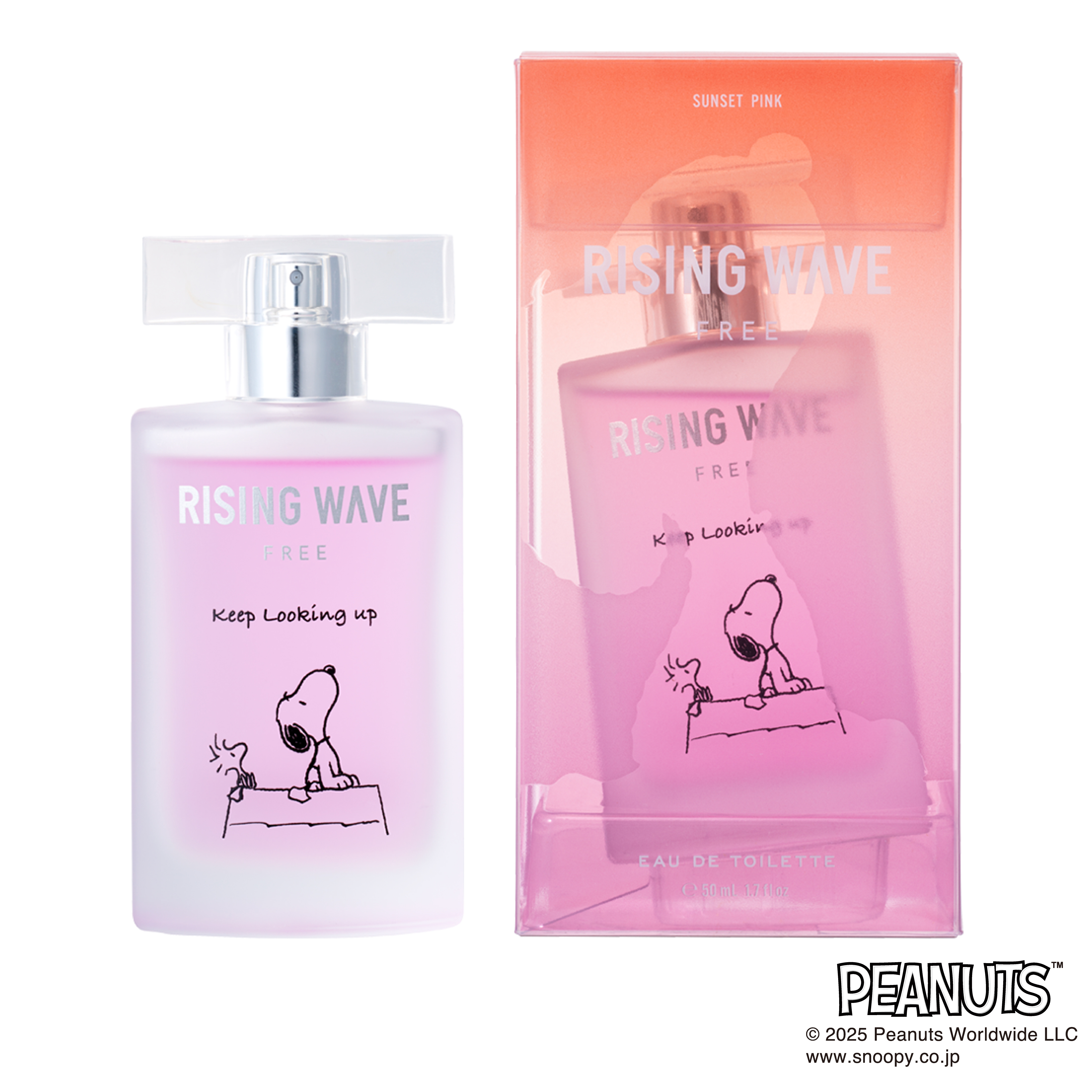 ライジングウェーブ フリー サンセットピンク オードトワレ スヌーピーデザイン