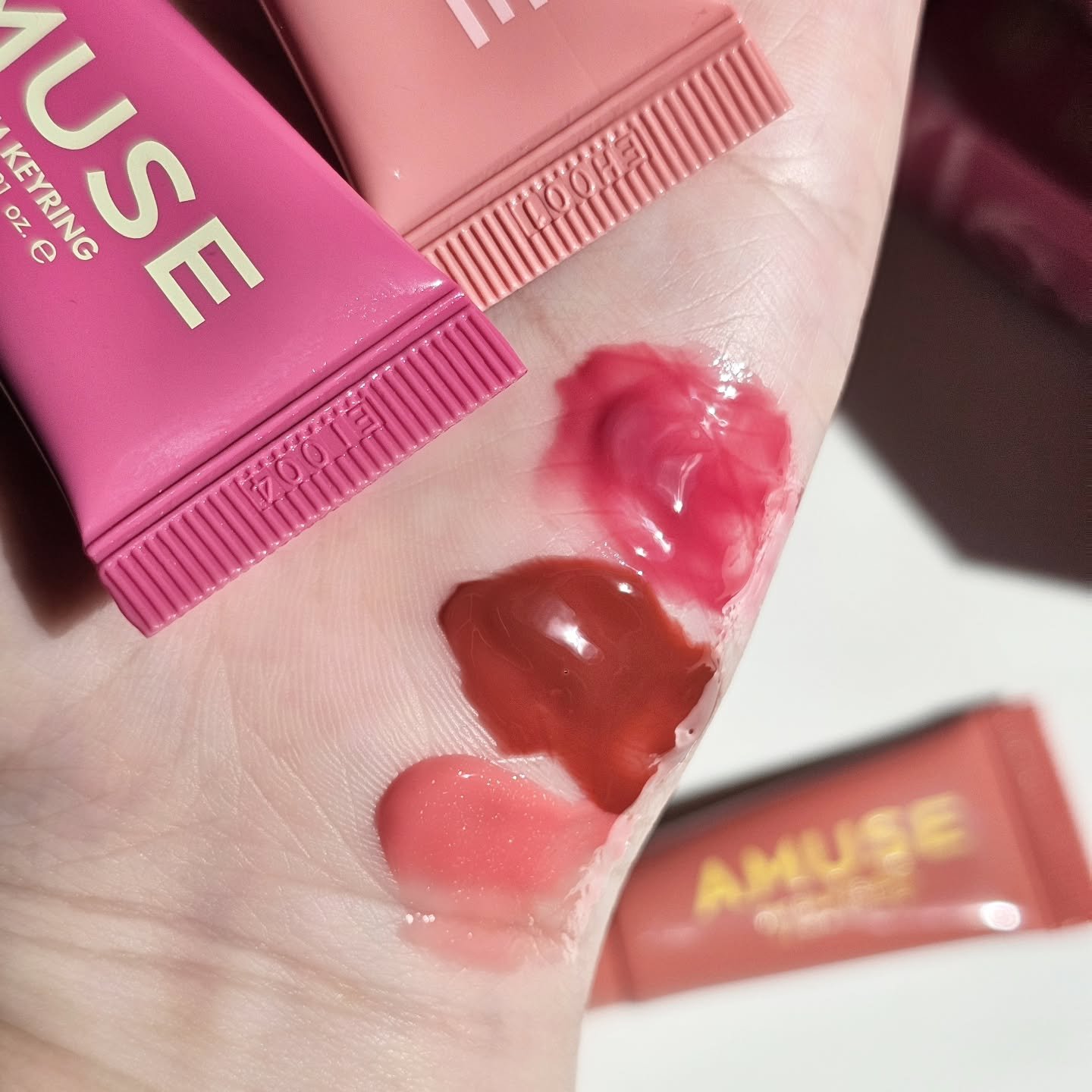 ケア/ティントバームキーリング/AMUSE/リップグロスを使ったクチコミ（3枚目）