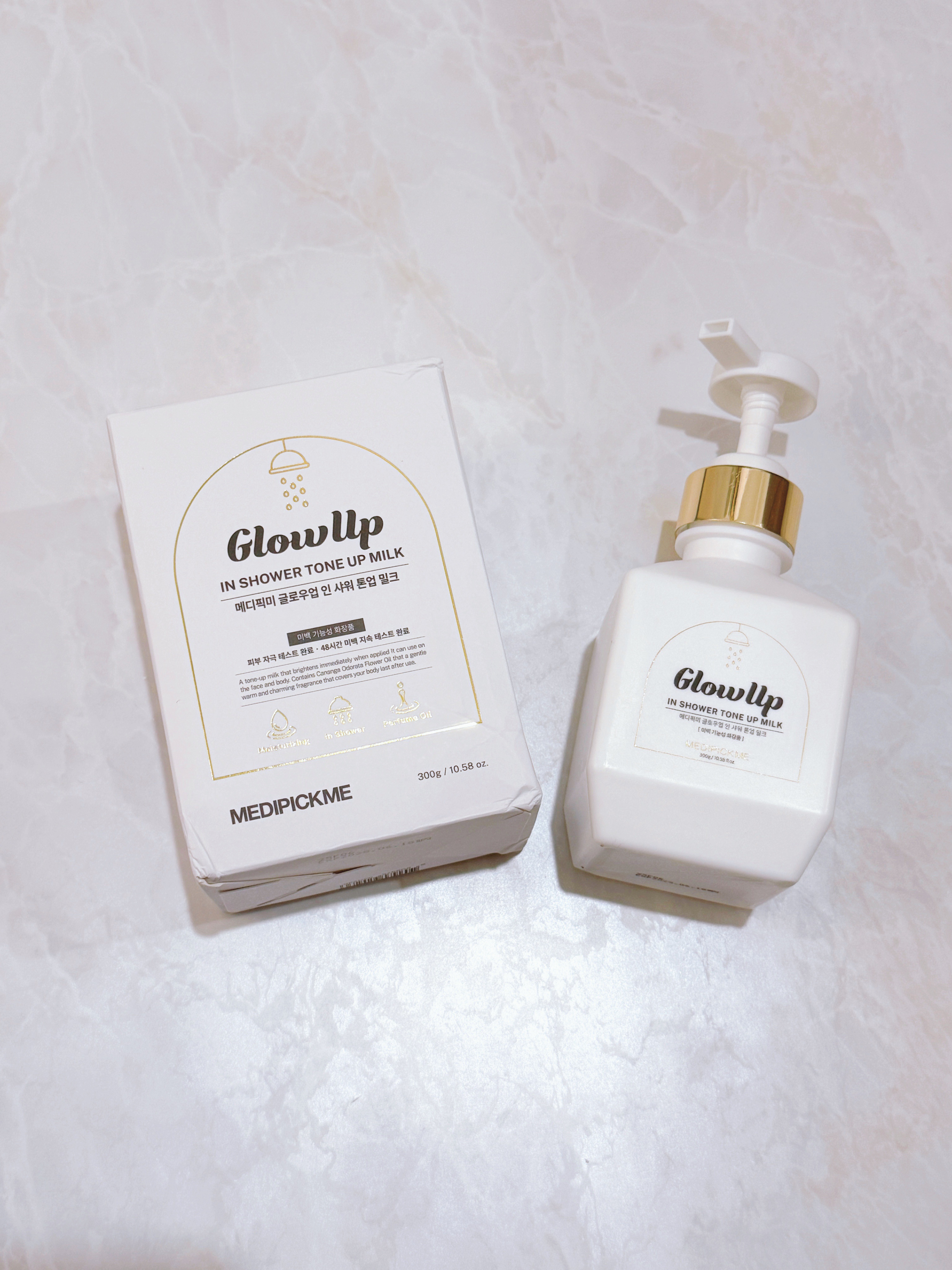 グローアップインシャワートーンアップミルク 300g/MEDIPICKME/ボディクリームを使ったクチコミ（1枚目）