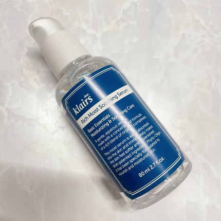 Klairs リッチモイストスージングセラム(80ml)のクチコミ「クレアスのリッチモイストスージングセラム🤍
⠀
前に楽天の福袋で買ったもの。
やっと使えた〜!.....」(2枚目)