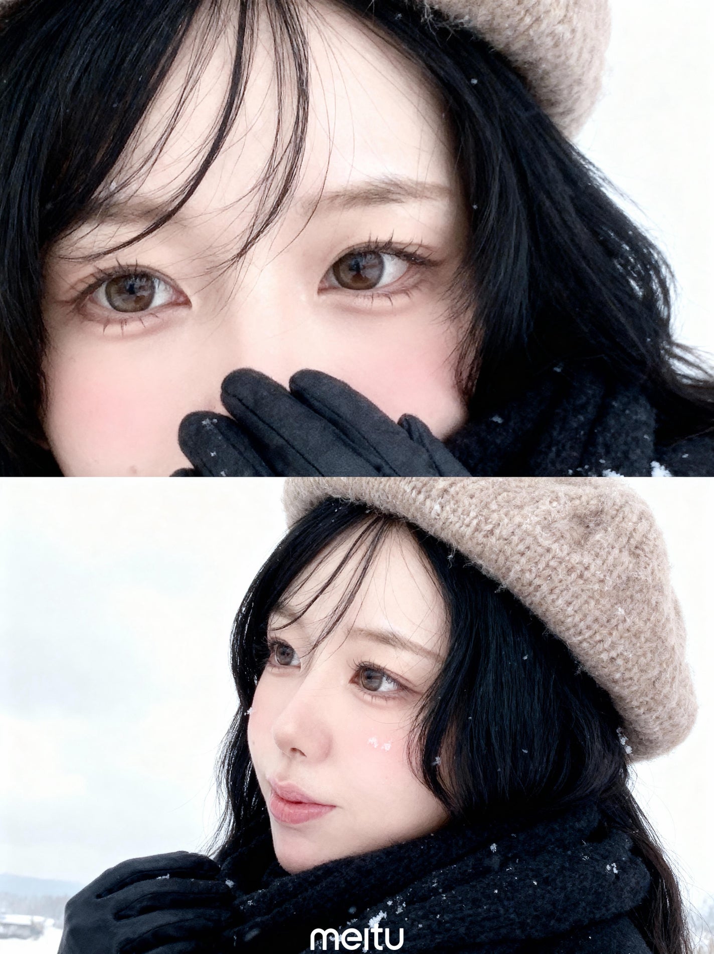 きなこぱん🍞 on LIPS 「ゆる投稿𓂃✍︎今流行りの(!?)meituでAIにin雪景色な..」(1枚目)