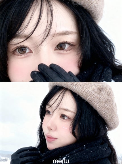 きなこぱん🍞 on LIPS 「ゆる投稿𓂃✍︎今流行りの(!?)meituでAIにin雪景色な..」(1枚目)