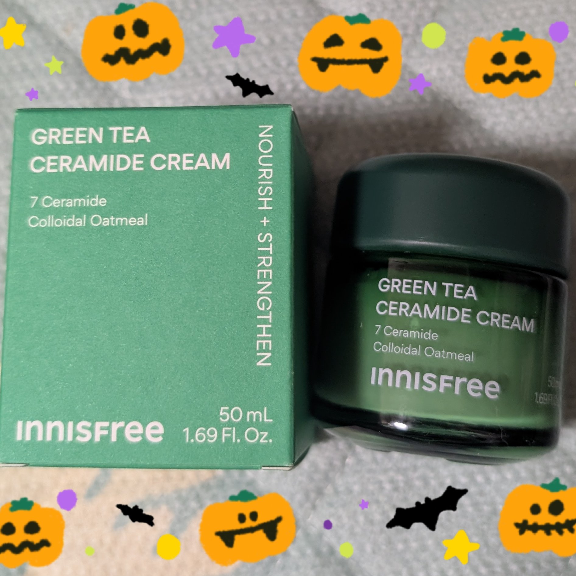 グリーンティー セラミド バリア クリーム​/innisfree/フェイスクリームを使ったクチコミ（1枚目）