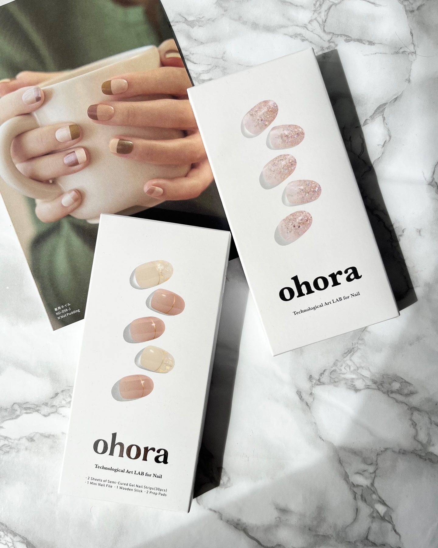 セミキュアジェルネイル（ハンド）/ohora/ネイルシールを使ったクチコミ（2枚目）