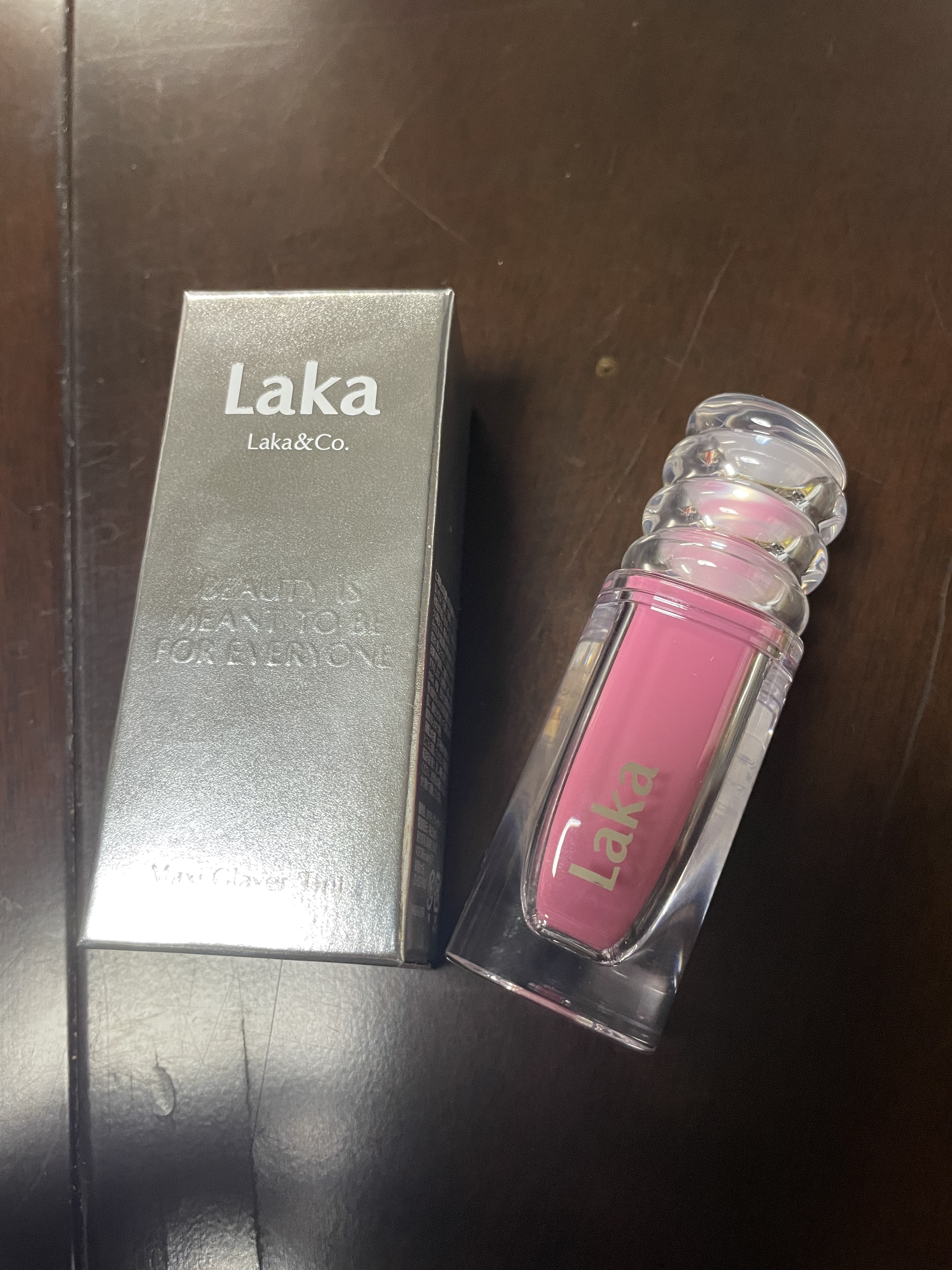 ラカ　マキシグレイヤーティント ＃608　ウィスパー/Laka/リップティントを使ったクチコミ（1枚目）