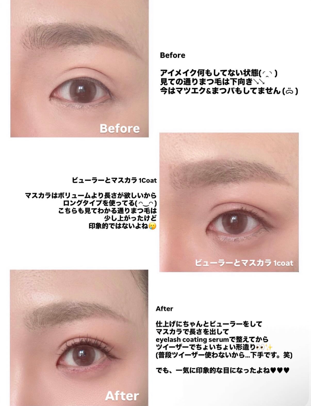 アイラッシュコーティングセラム/COSNORI/マスカラトップコートを使ったクチコミ(3枚目)