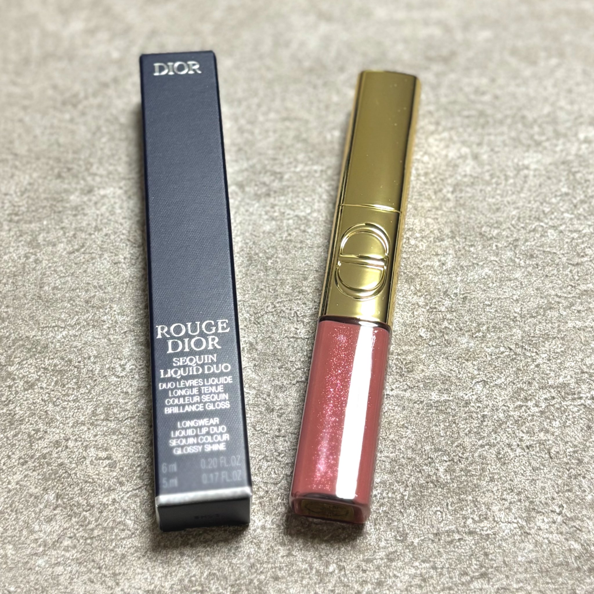 ルージュ ディオール シークイン リキッド デュオ（ホリデーコレクション 2025 限定品）/Dior/口紅・グロス・リップライナー・リップケアを使ったクチコミ（1枚目）