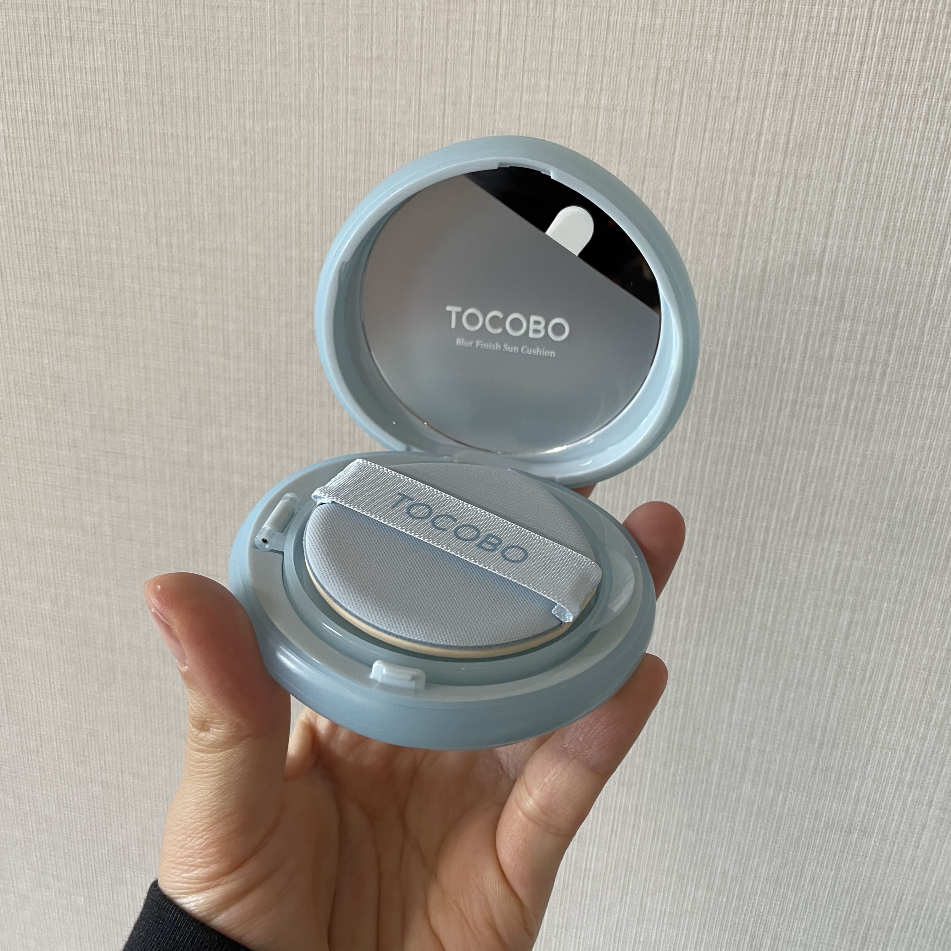 ブラーフィニッシュサンクッション/TOCOBO/日焼け止めパウダーを使ったクチコミ（2枚目）