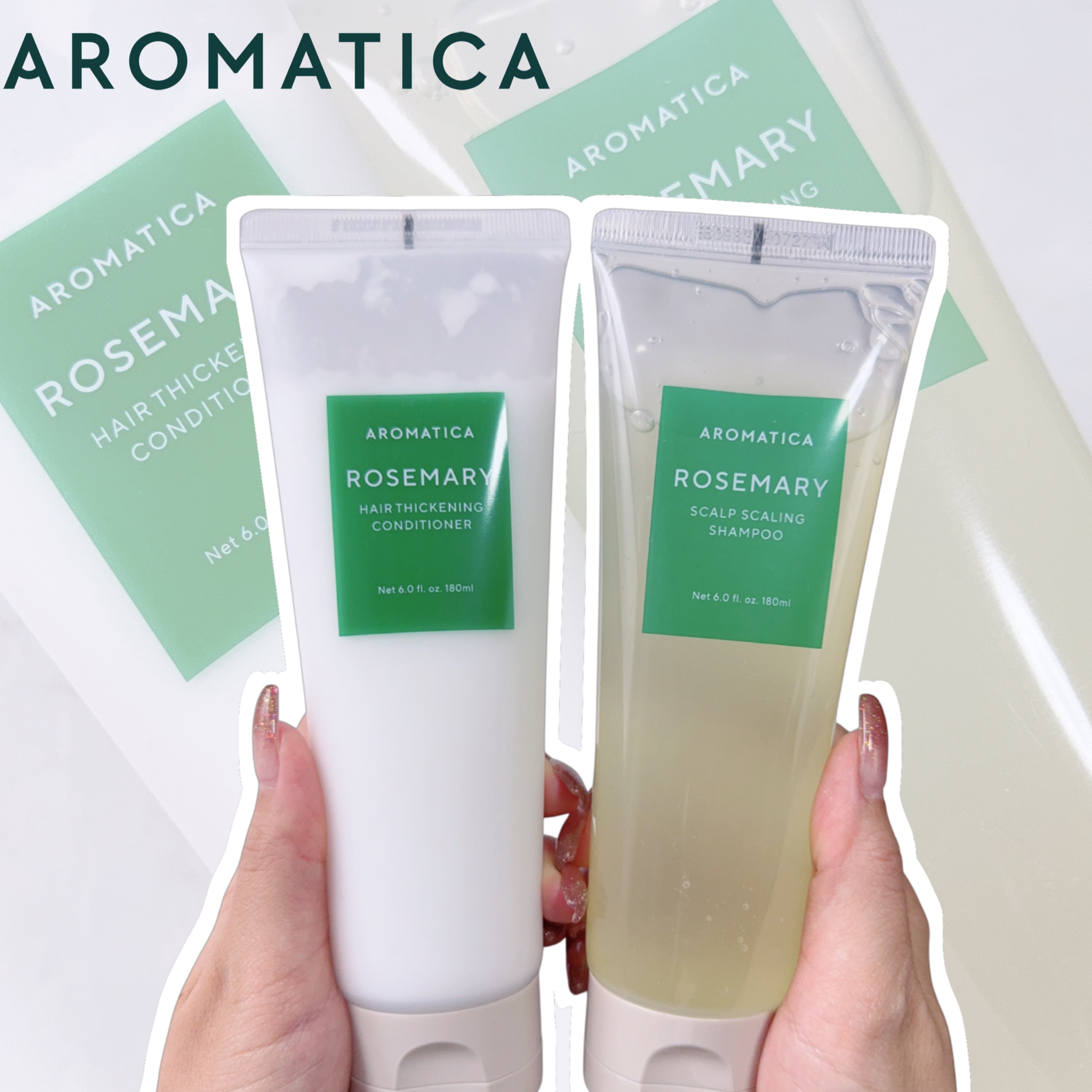 ローズマリー ヘアーシックニングコンディショナー/AROMATICA/コンディショナー単品を使ったクチコミ（1枚目）
