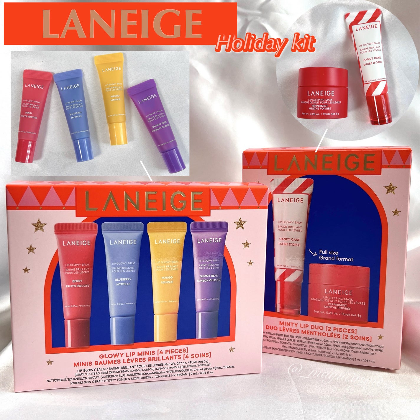 リップグロウィバーム ミニキット N/LANEIGE/リップケアを使ったクチコミ(1枚目)