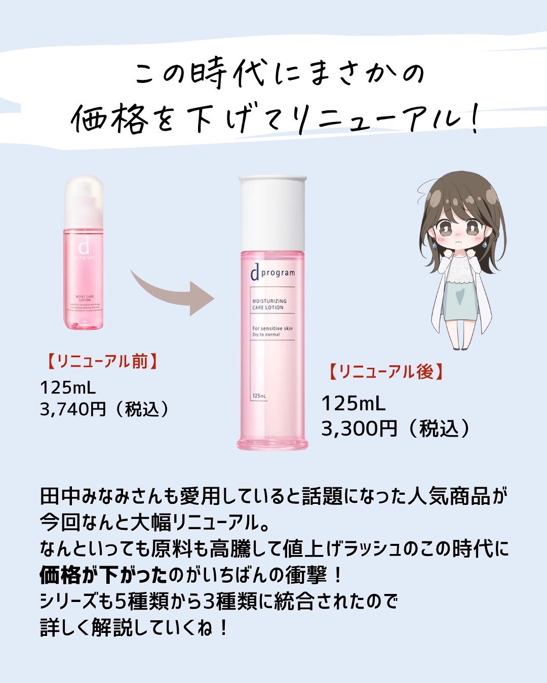 とまと村長@化粧品研究者 on LIPS 「衝撃のリニューアル!価格が下がったdプログラム。原価高騰する中..」(2枚目)