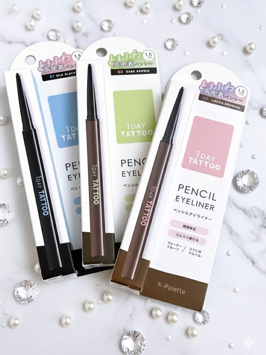 1DAY TATTOO ペンシルアイライナー/K-パレット/ペンシルアイライナーを使ったクチコミ(1枚目)