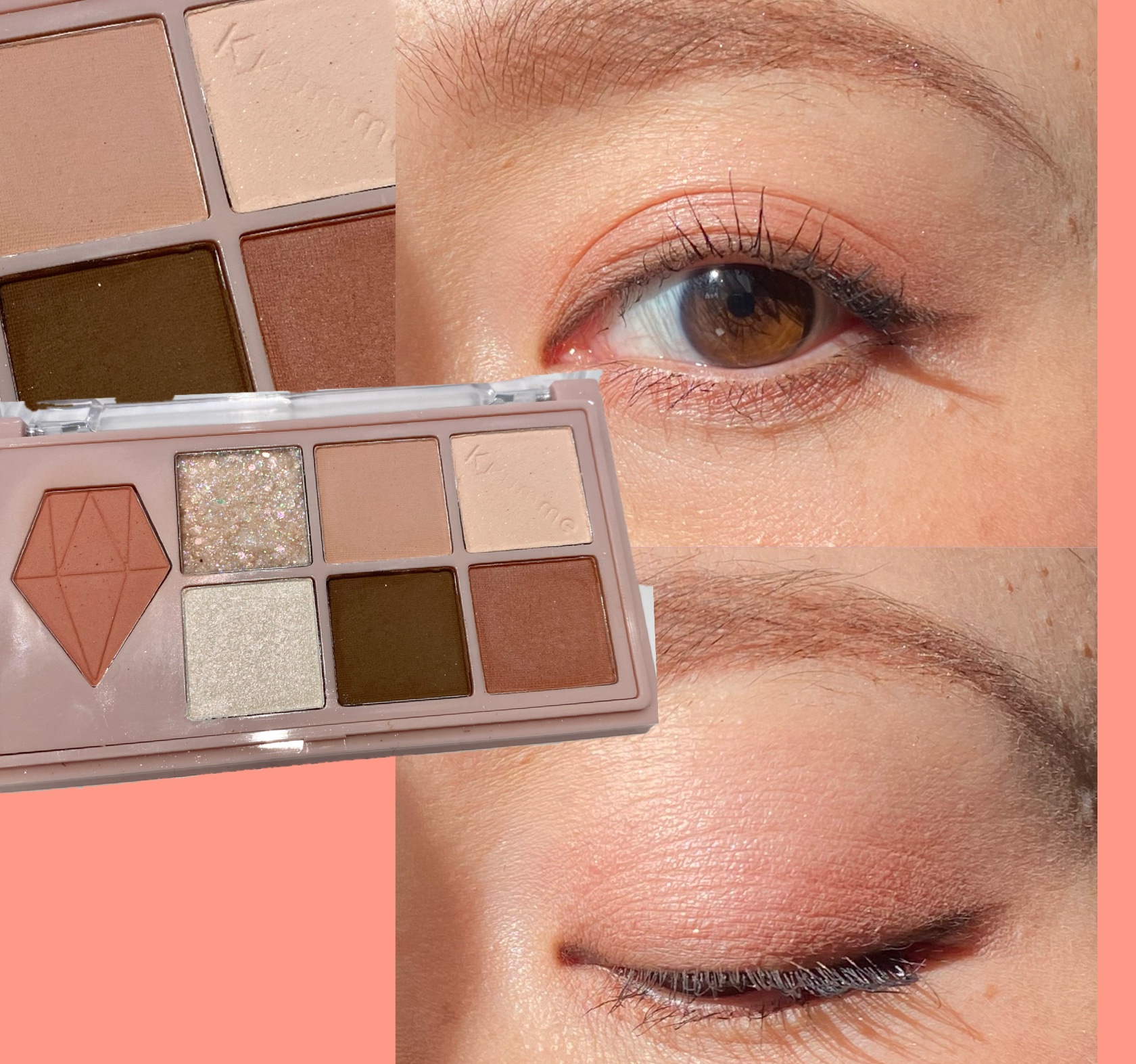 KM マルチパーパスパレット/DAISO/アイシャドウパレットを使ったクチコミ（3枚目）