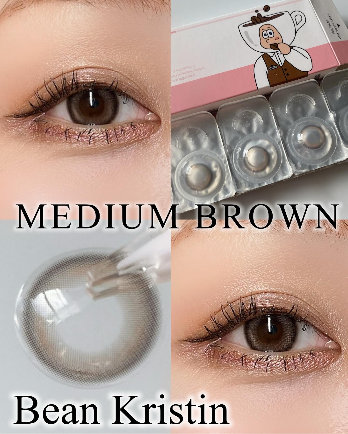 Bean Kristin 1day/Hapa kristin/ワンデー（１DAY）カラコンを使ったクチコミ（3枚目）