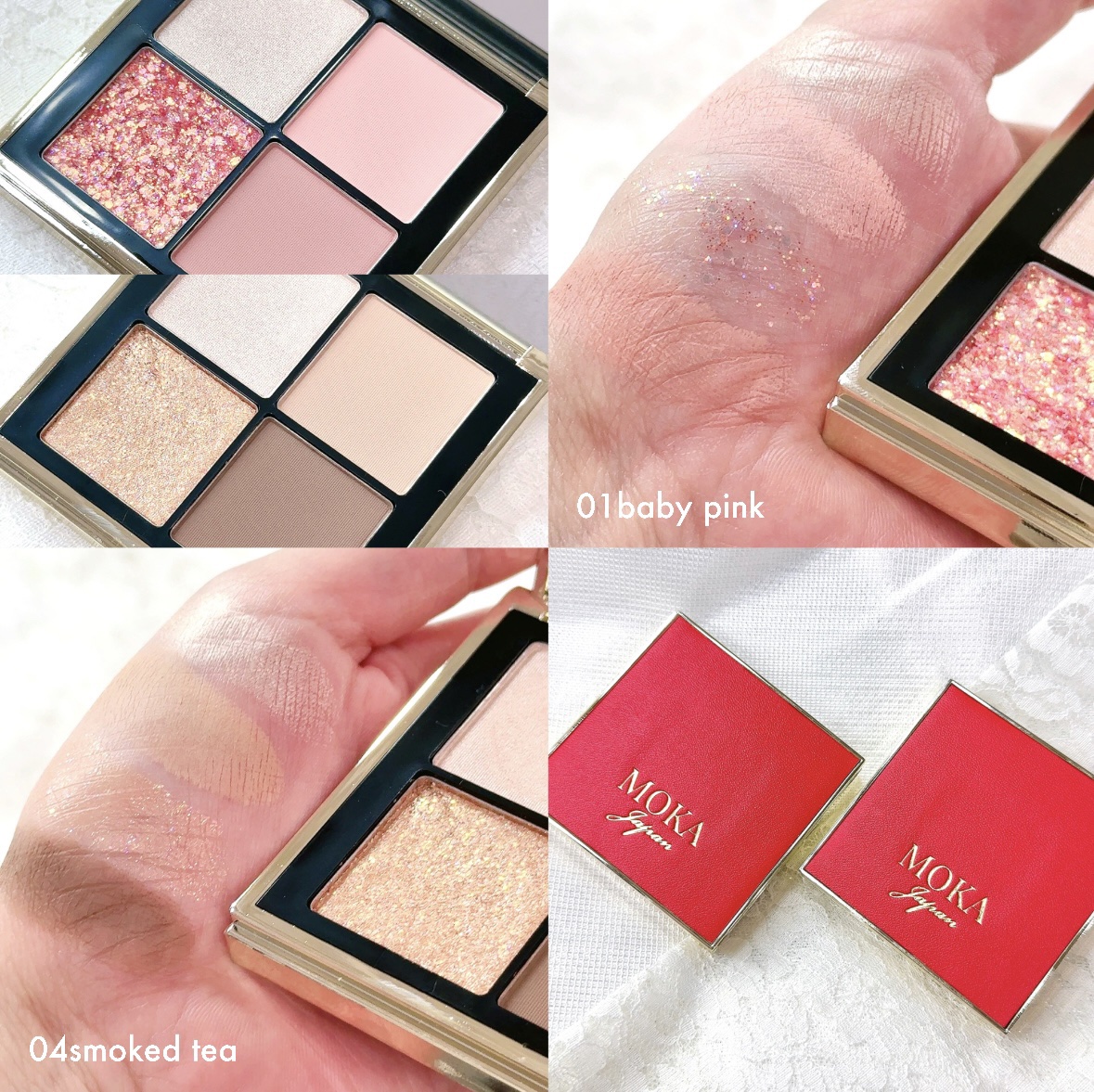 4色アイシャドウパレット 04 smoked tea/MOKA Japan cosmetics/アイシャドウパレットを使ったクチコミ（2枚目）