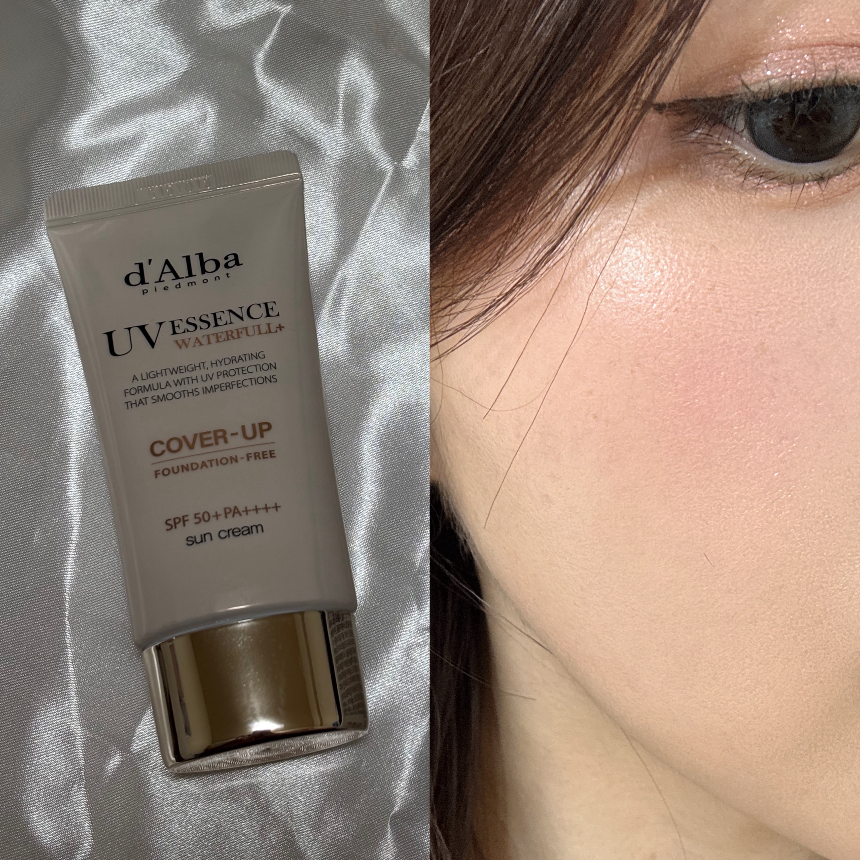 ウォータフルトーンアップサンクリーム（カバーベージュ）/ダルバ/日焼け止め・UVケアを使ったクチコミ（3枚目）