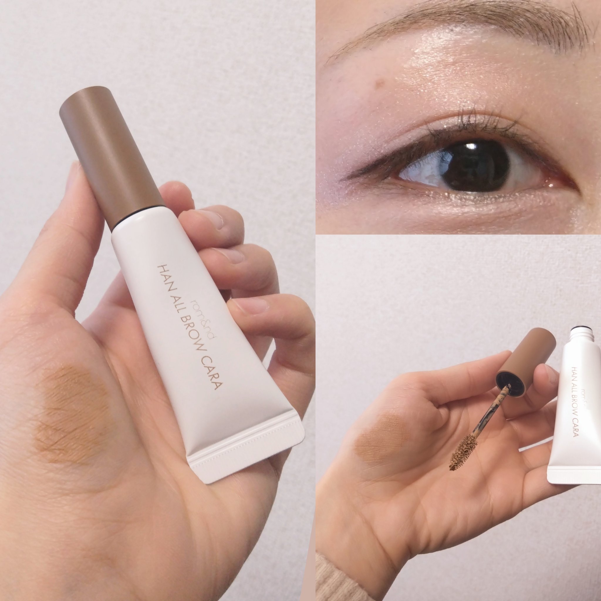 ハンオールブロウカラ/rom&nd/眉マスカラを使ったクチコミ（3枚目）