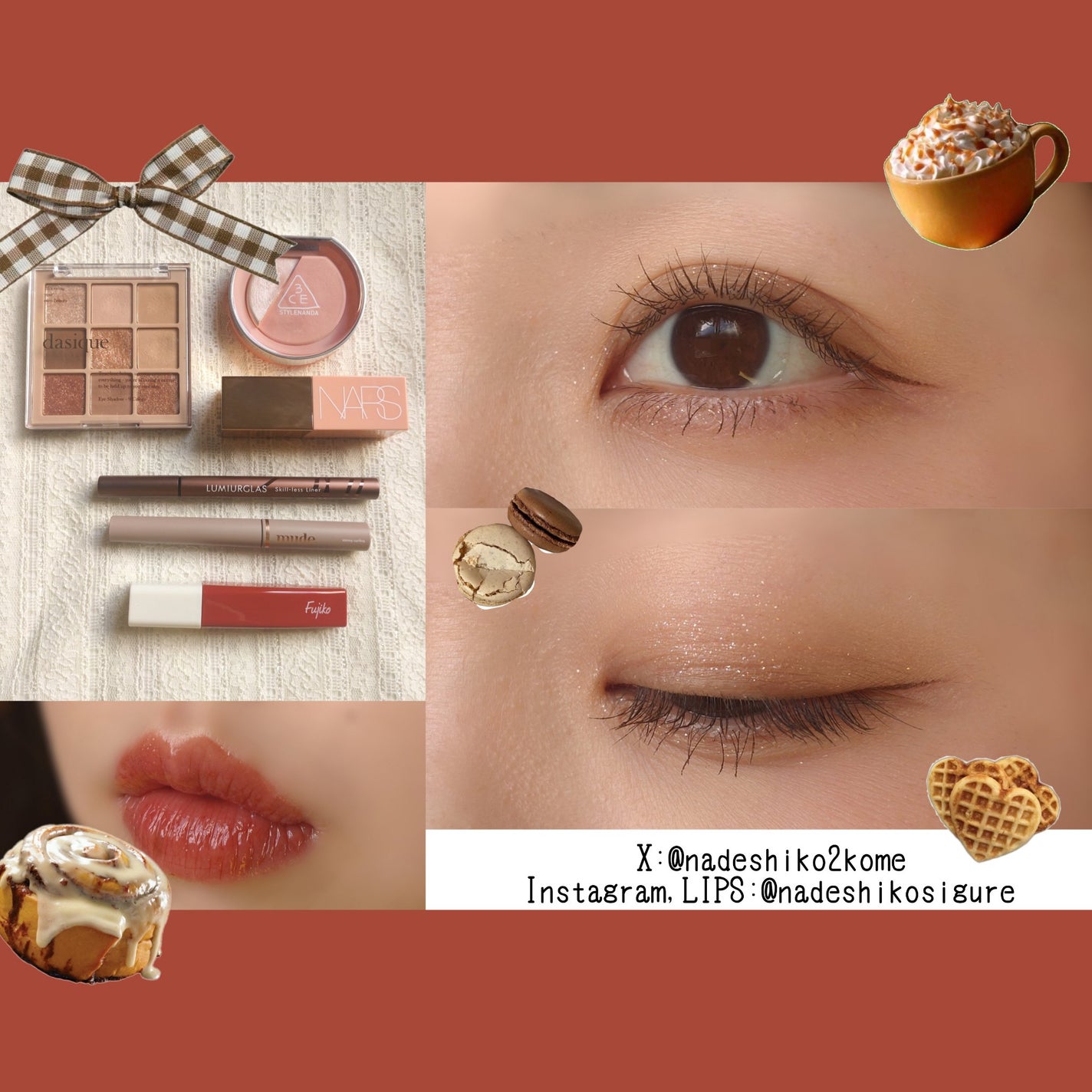 なでしこ on LIPS 「先日買ったFujikoを使ってメイクしてみました!私の唇だとや..」(1枚目)