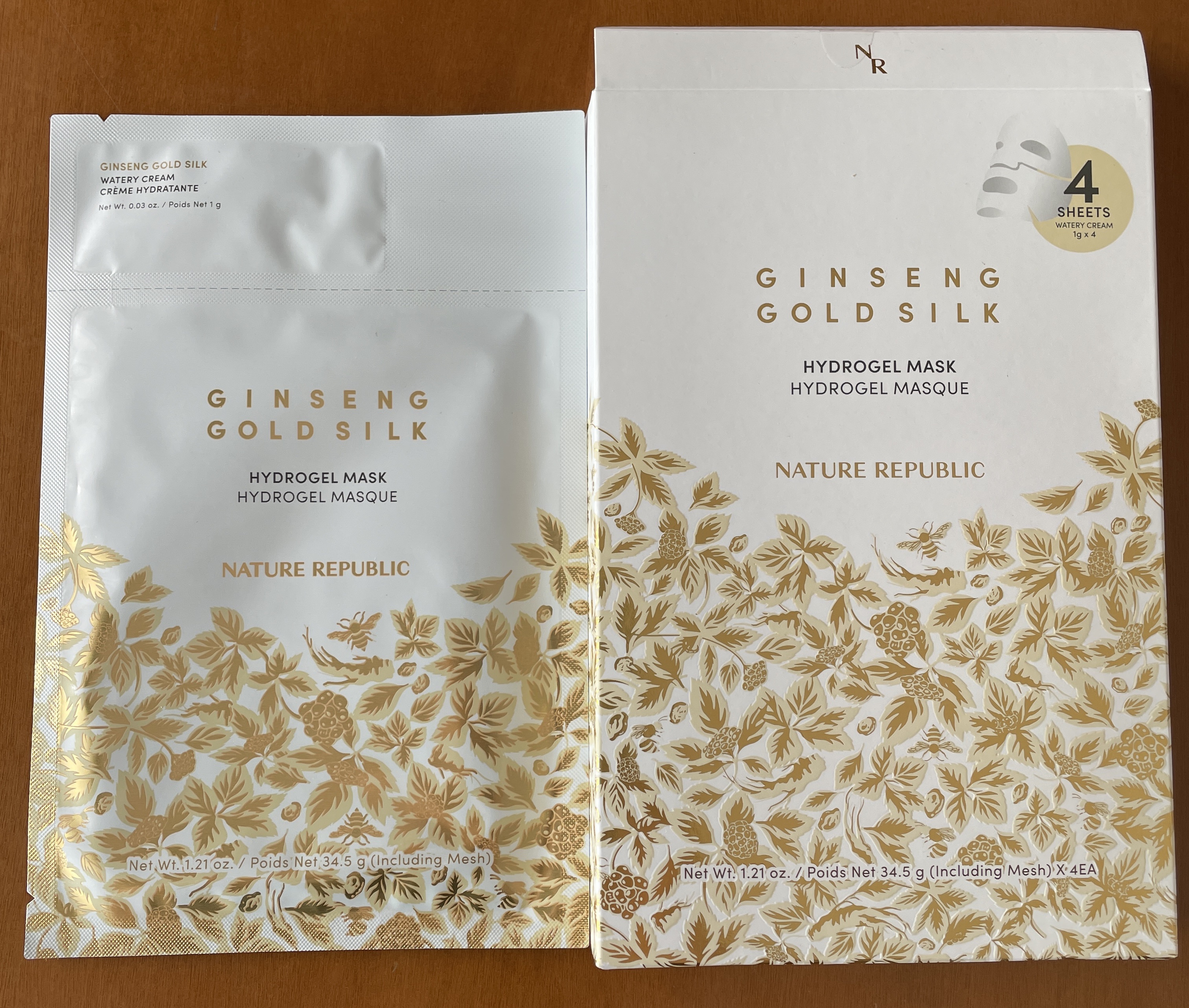 ジンセンゴールドシルクハイドロゲルマスク/ネイチャーリパブリック/シートマスク・パックを使ったクチコミ（1枚目）