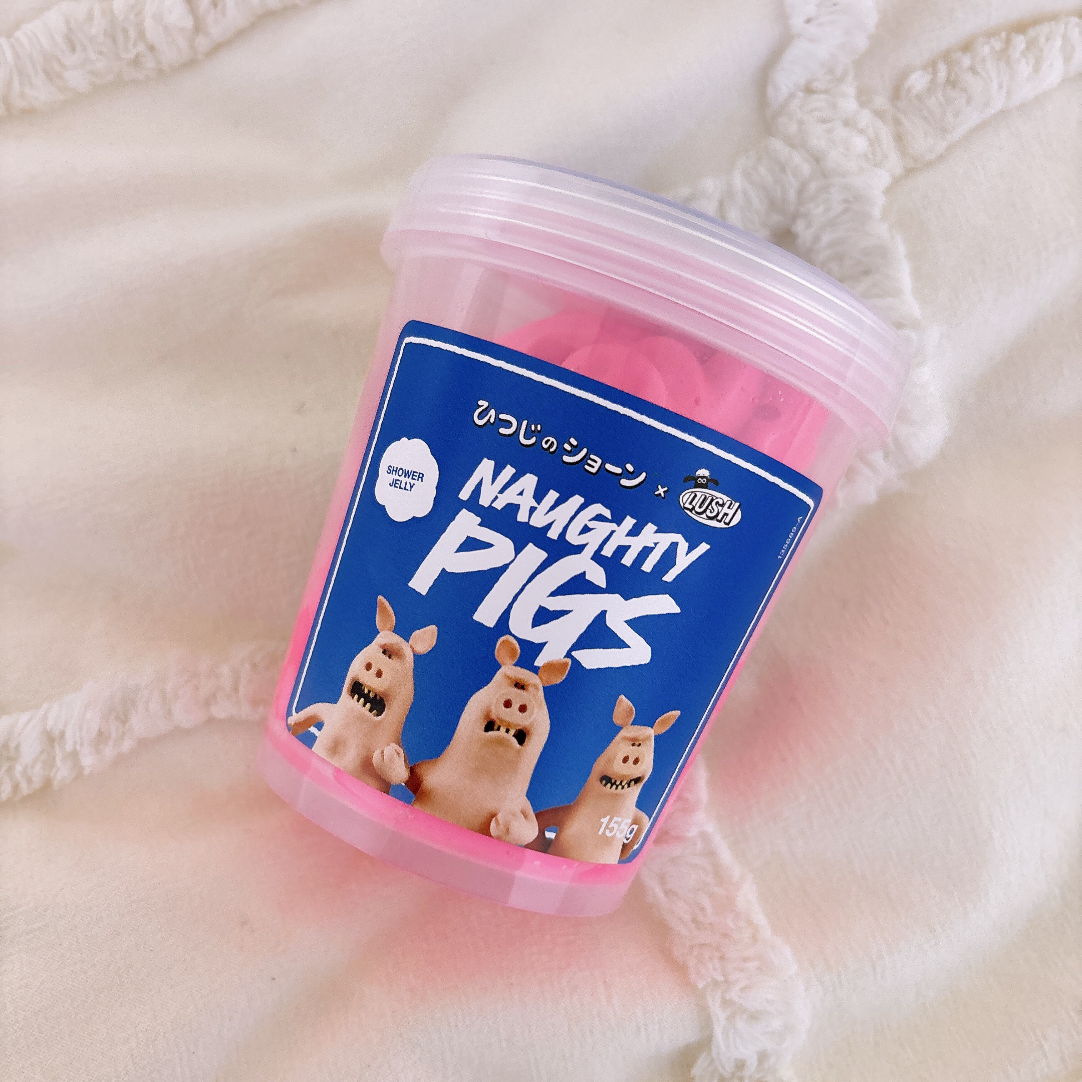 ラッシュ いたずらブタ（シャワージェリー）のクチコミ「【LUSH いたずらブタ (シャワージェリー)】

〇特徴
3匹のいたずらブタがシャワージェリ.....」（1枚目）