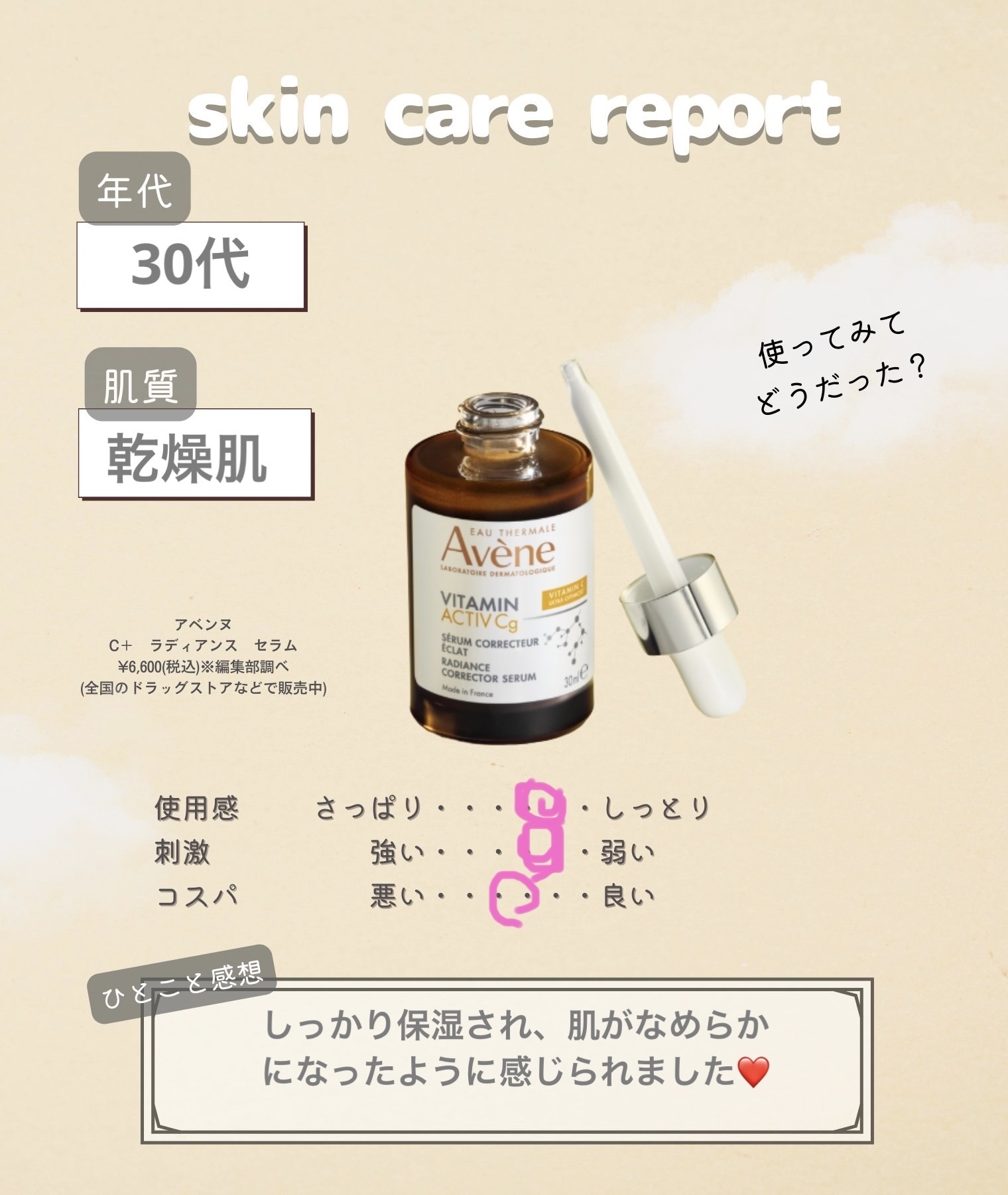 C＋ ラディアンス セラム/アベンヌ/美容液を使ったクチコミ（1枚目）