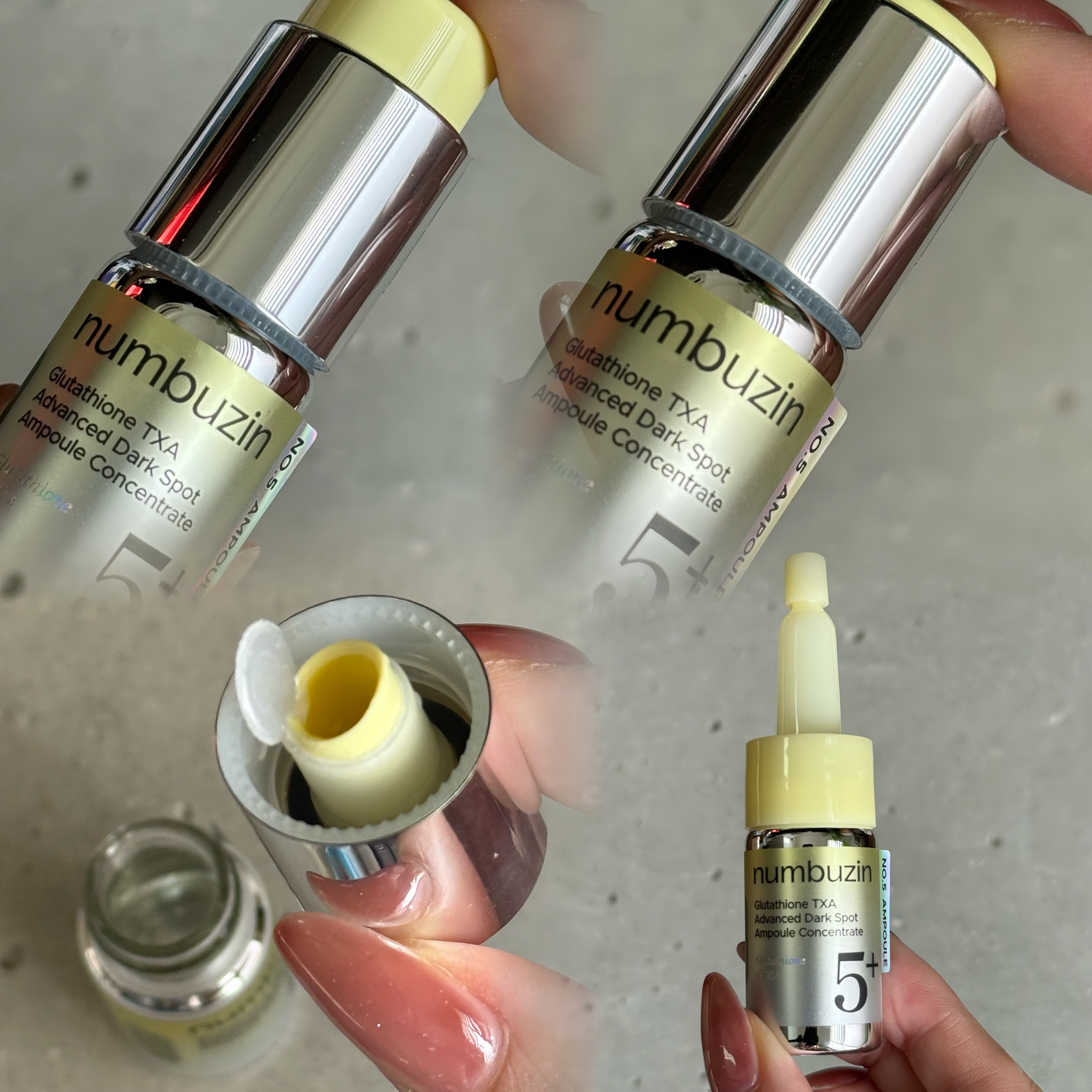 5番 白玉グルタチオン100×TXA10集中トーニング美容液/numbuzin/美容液を使ったクチコミ（2枚目）