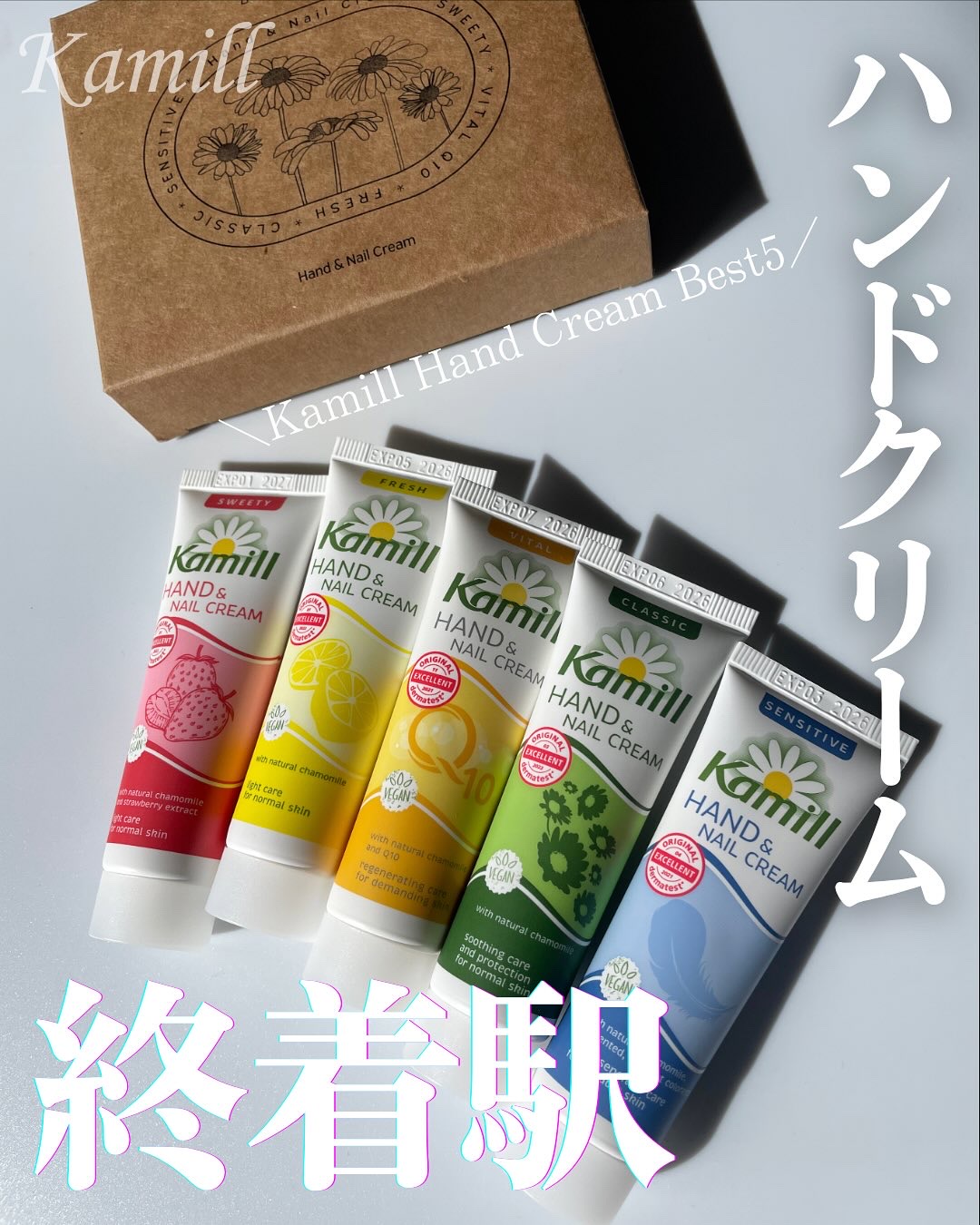 ハンド＆ネイルクリームミニ 企画セット30ml*5/カミール/その他キットセットを使ったクチコミ（1枚目）