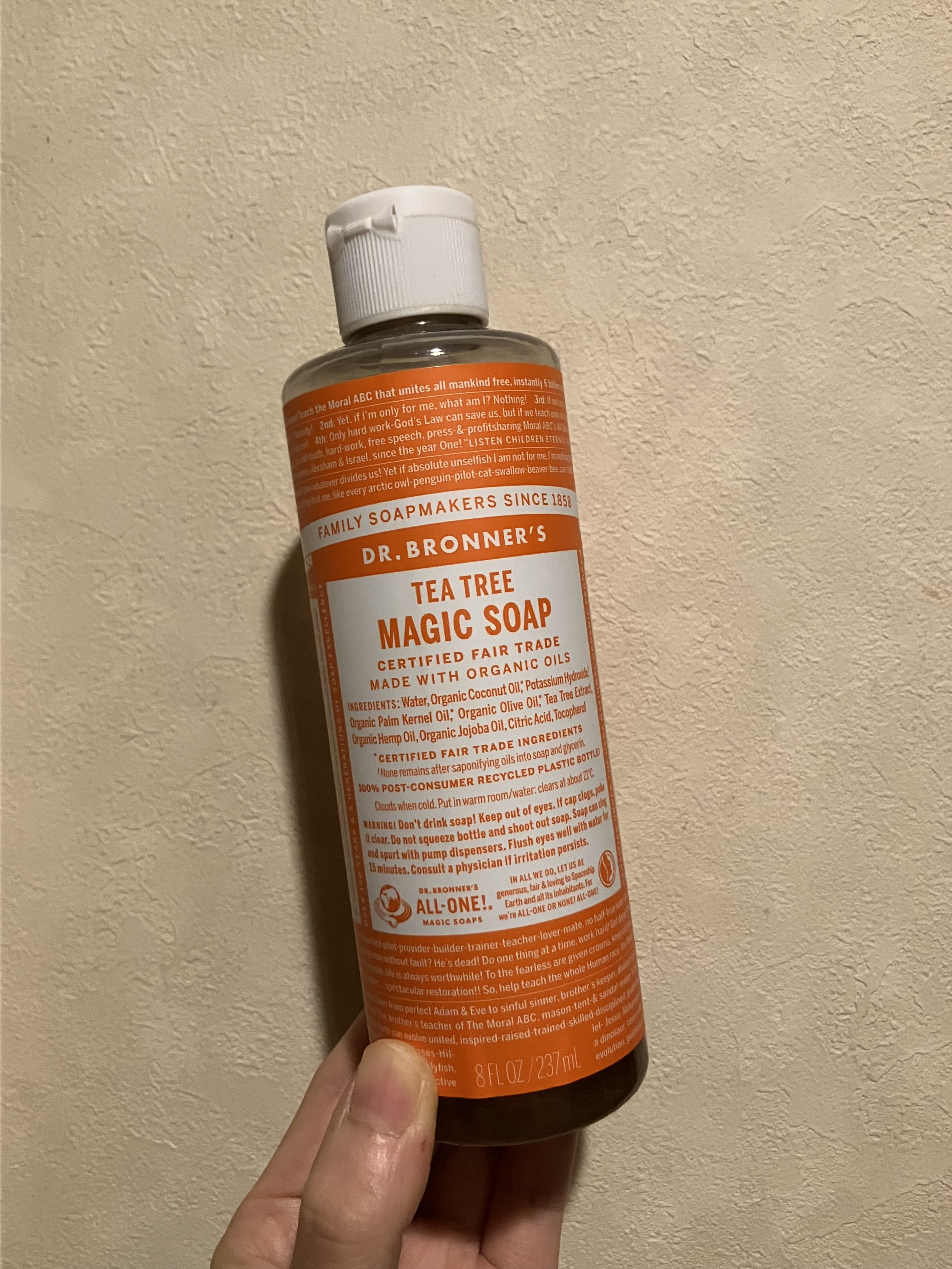 マジックソープ ティートゥリー 237ml/ドクターブロナー/ボディソープを使ったクチコミ（1枚目）