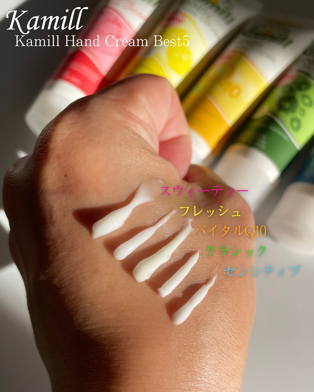 ハンド＆ネイルクリームミニ 企画セット30ml*5/カミール/その他キットセットを使ったクチコミ（3枚目）