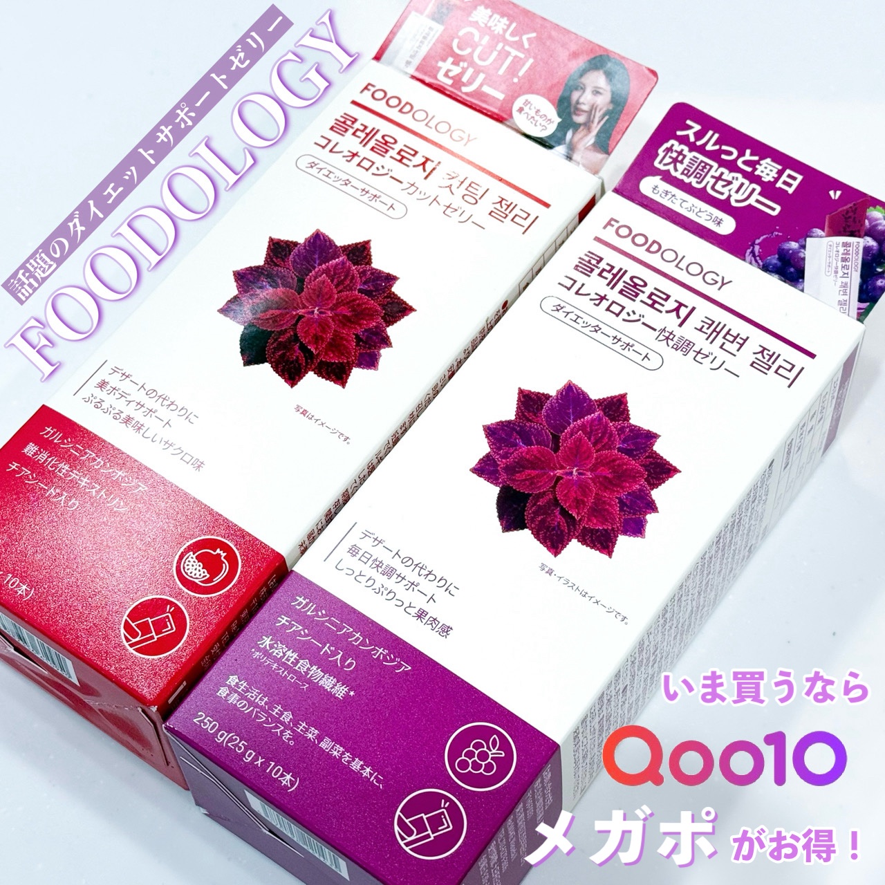 #PR #フードオロジー @Foodology_jp
日韓で1位獲得！話題のコレオロジーゼリ一が
11/1~のメガポでお得に買える💖
人気のカットゼリーだけでなく快調ゼリーも発売中💟普段の食事だけだと不足しがちな腸活成分が手軽に摂取でき